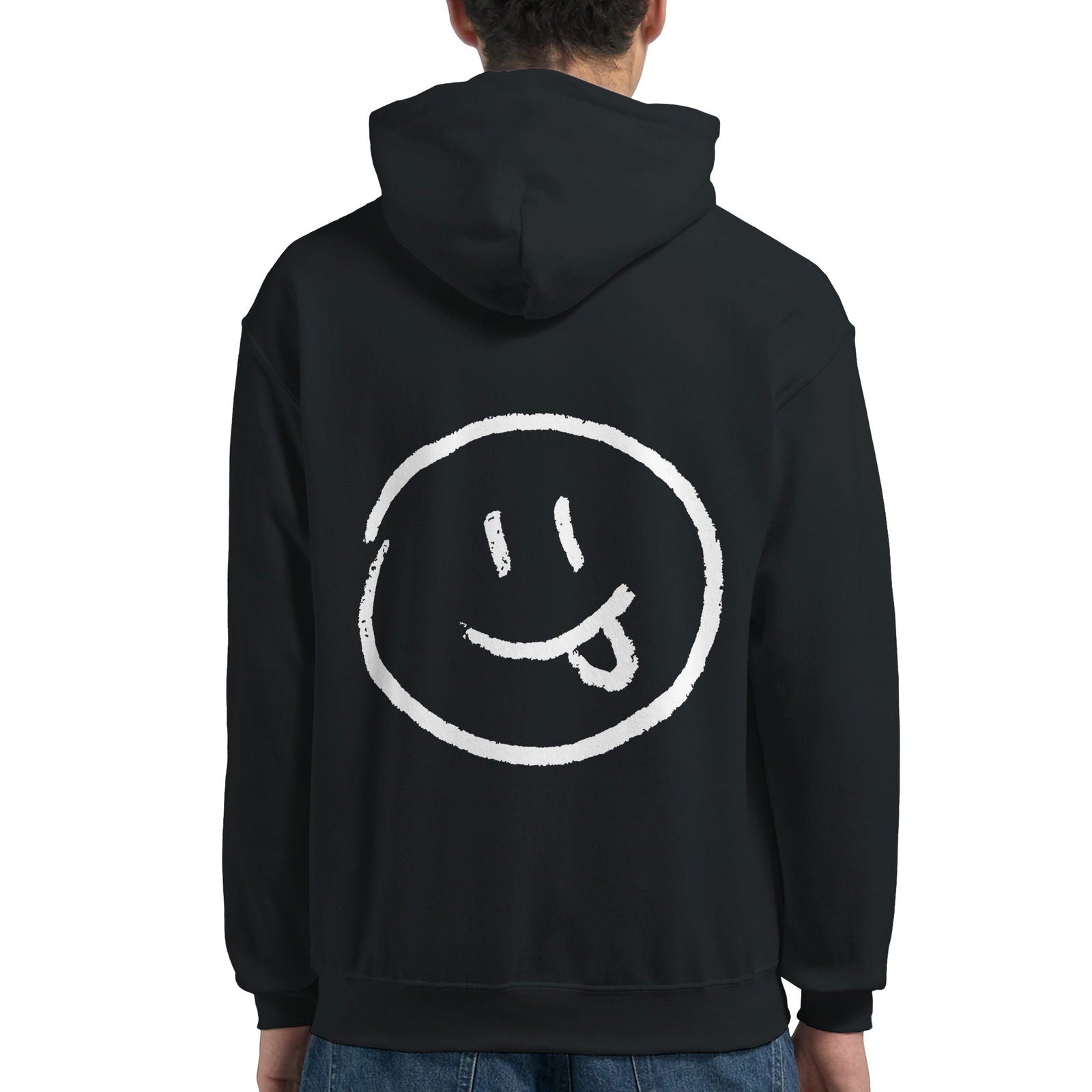 Chalk Smily Exited | Hoodie Unisex - Tshirt-Fabriek.nl