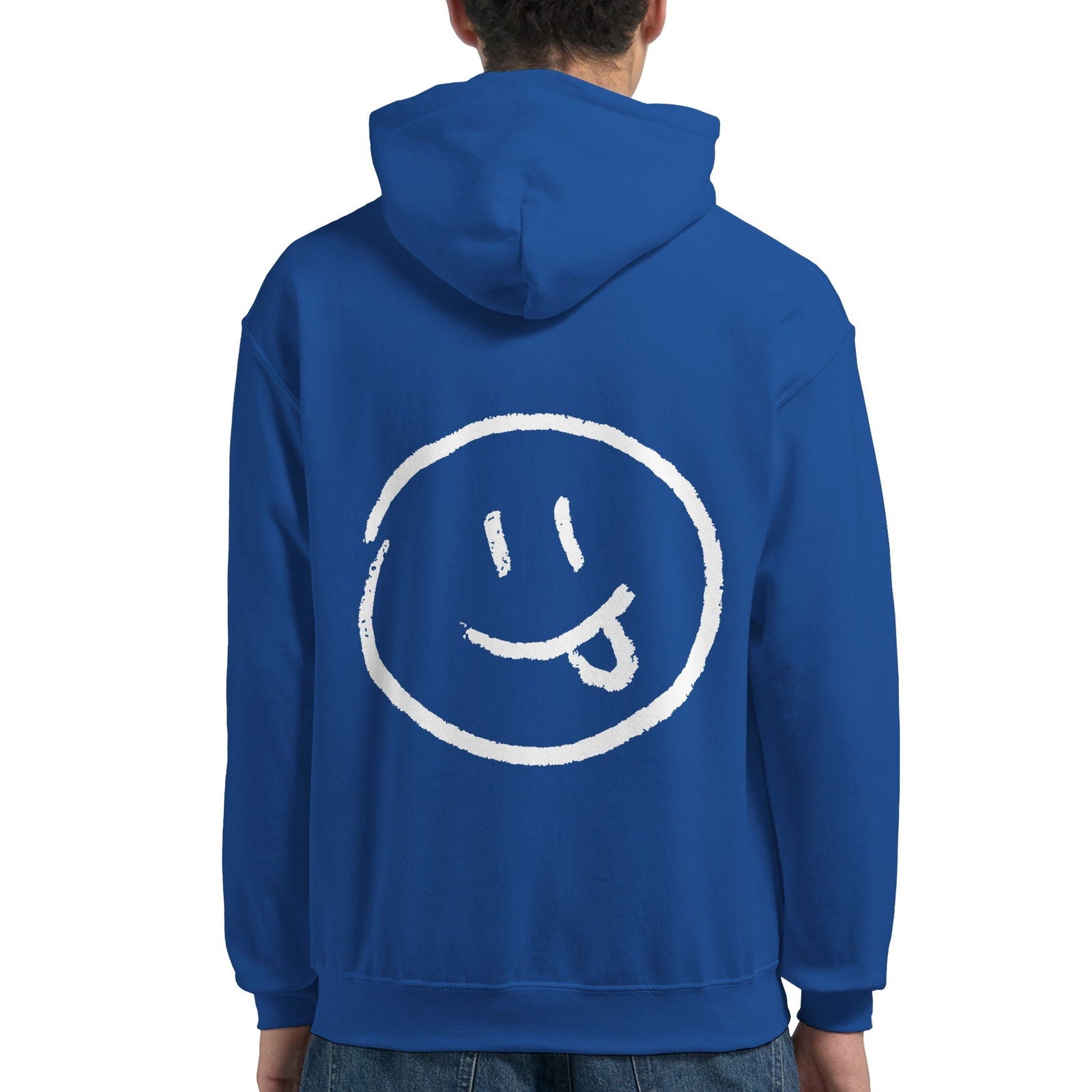 Chalk Smily Exited | Hoodie Unisex - Tshirt-Fabriek.nl