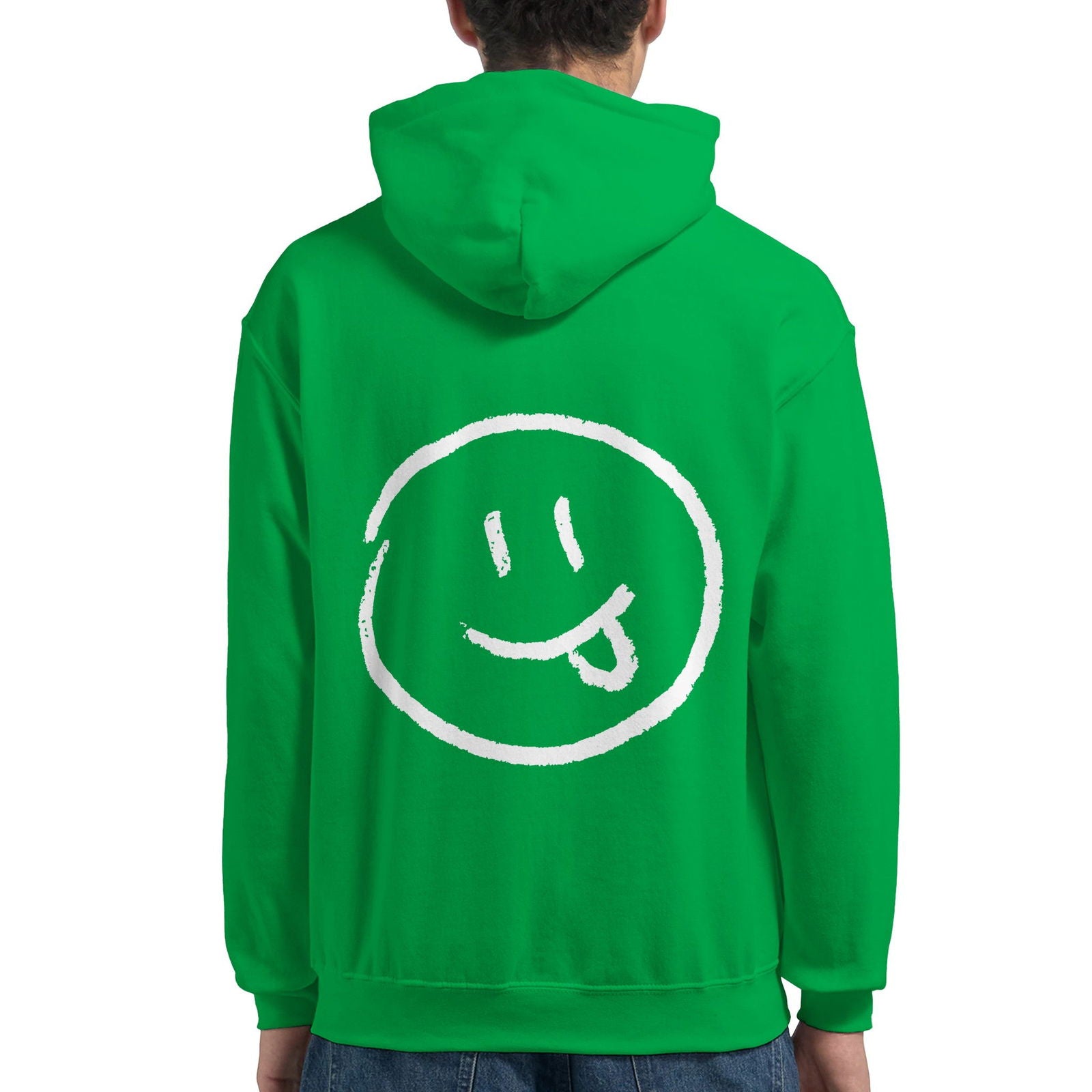 Chalk Smily Exited | Hoodie Unisex - Tshirt-Fabriek.nl