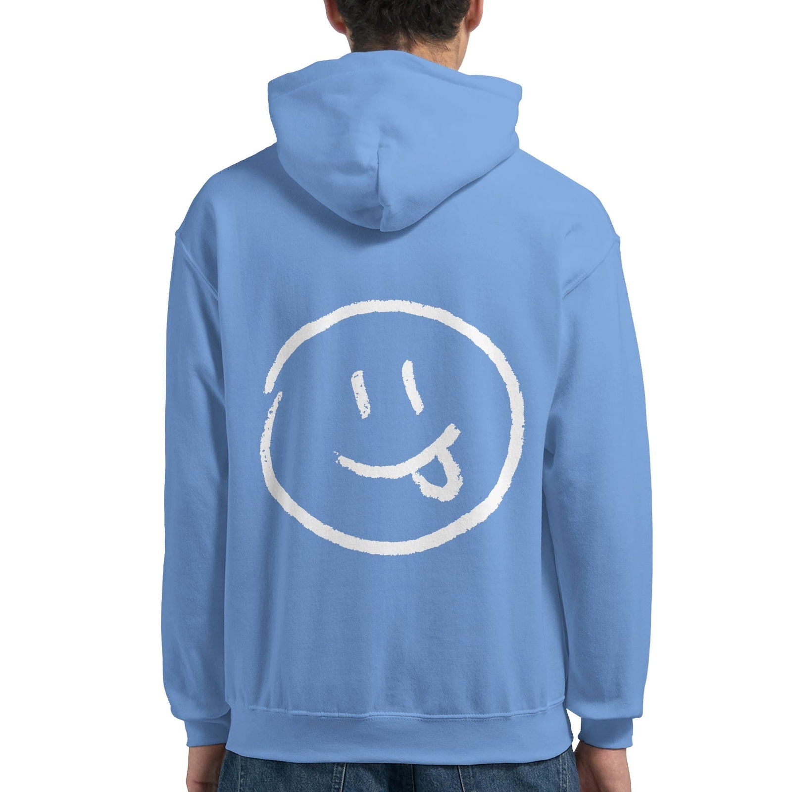 Chalk Smily Exited | Hoodie Unisex - Tshirt-Fabriek.nl