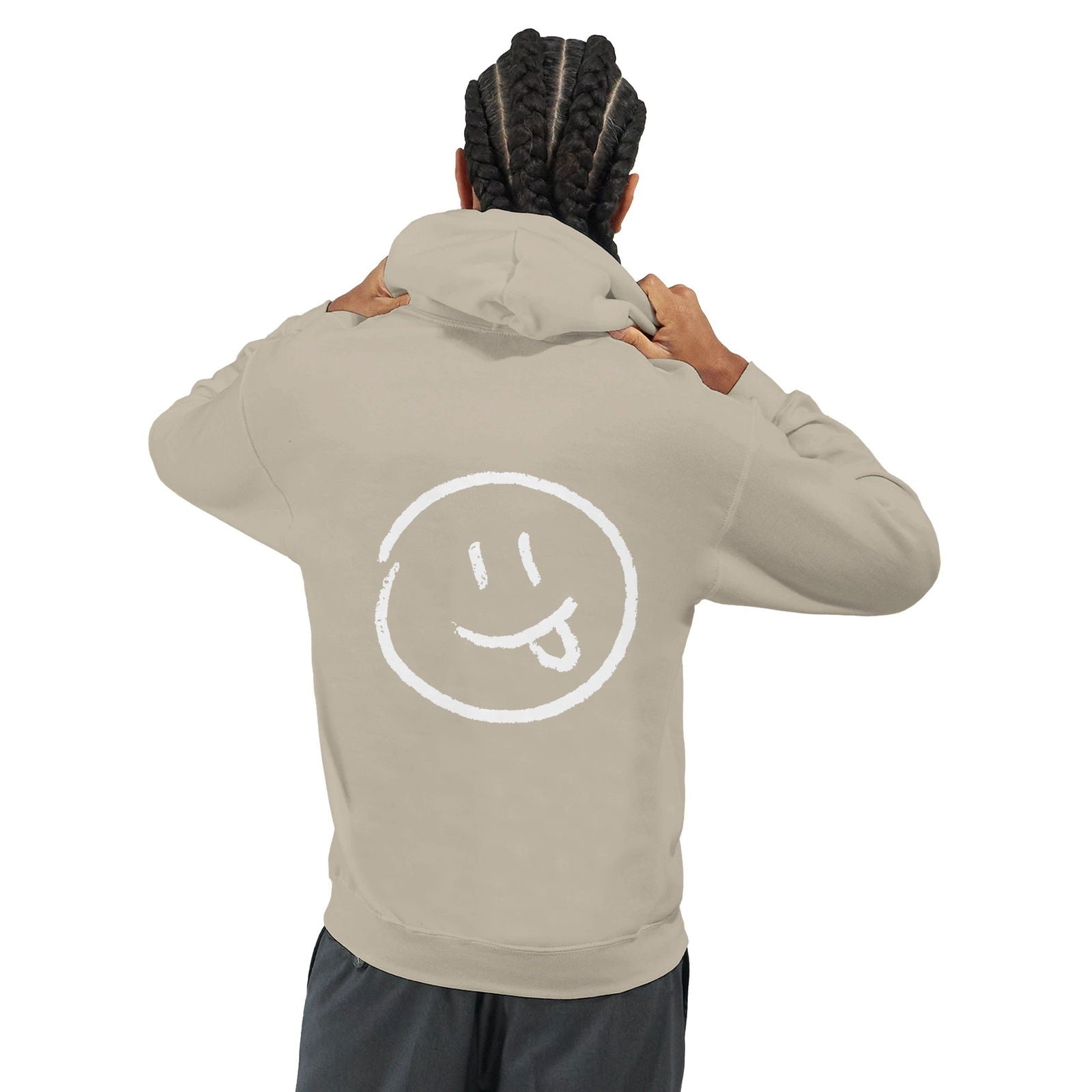 Chalk Smily Exited | Hoodie Unisex - Tshirt-Fabriek.nl