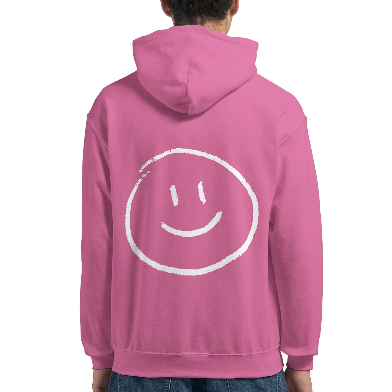 Chalk Smily Happy | Hoodie Unisex - Tshirt-Fabriek.nl