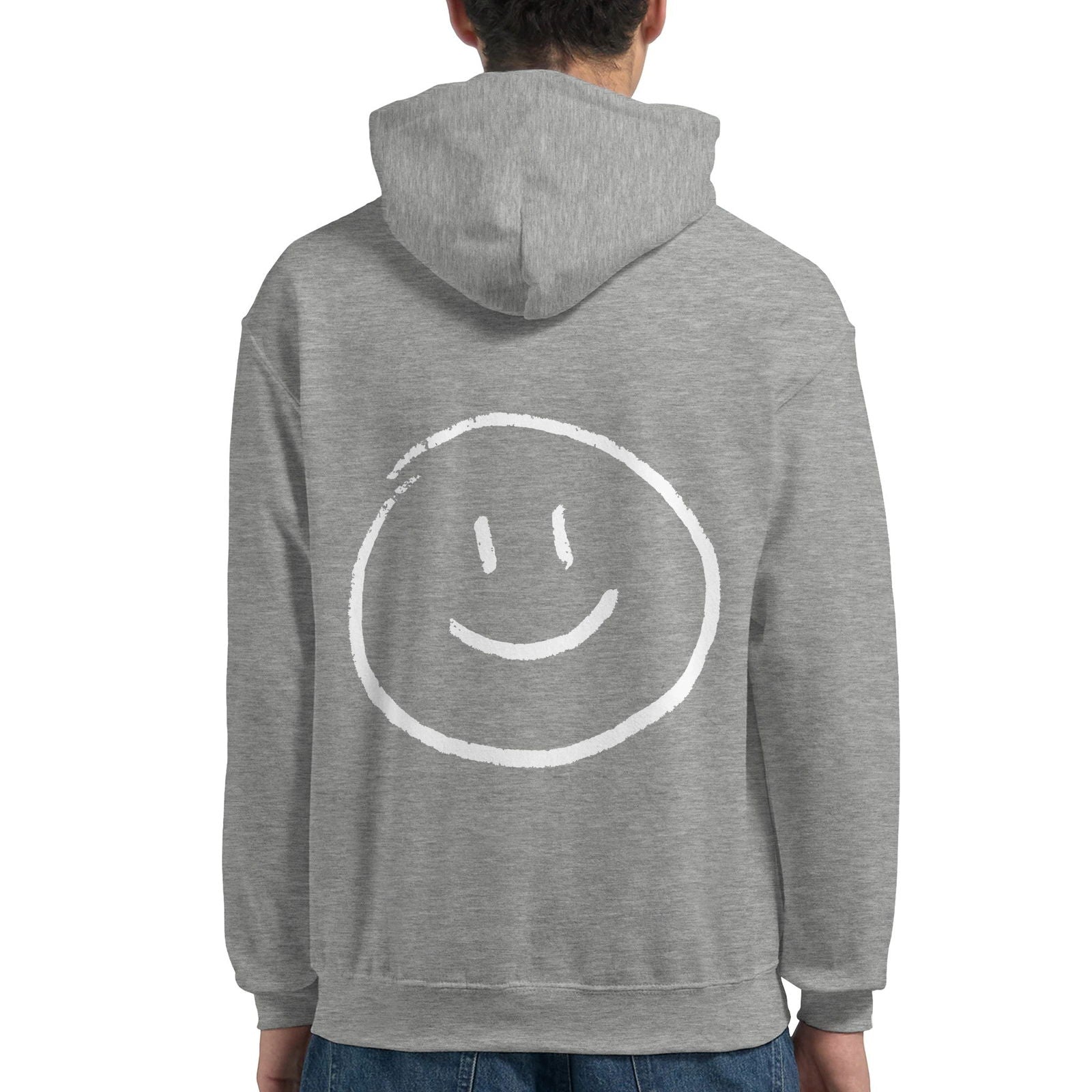 Chalk Smily Happy | Hoodie Unisex - Tshirt-Fabriek.nl