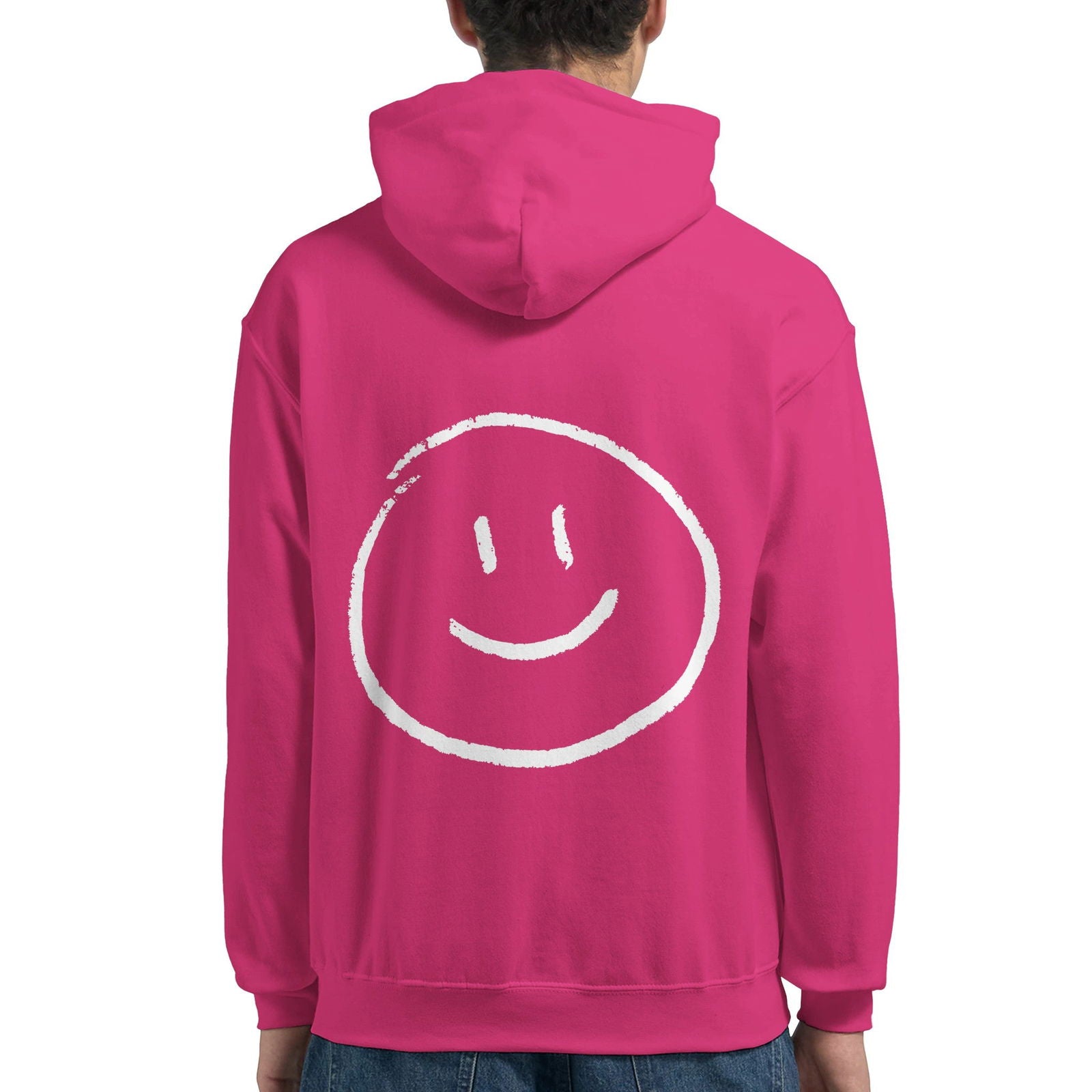 Chalk Smily Happy | Hoodie Unisex - Tshirt-Fabriek.nl