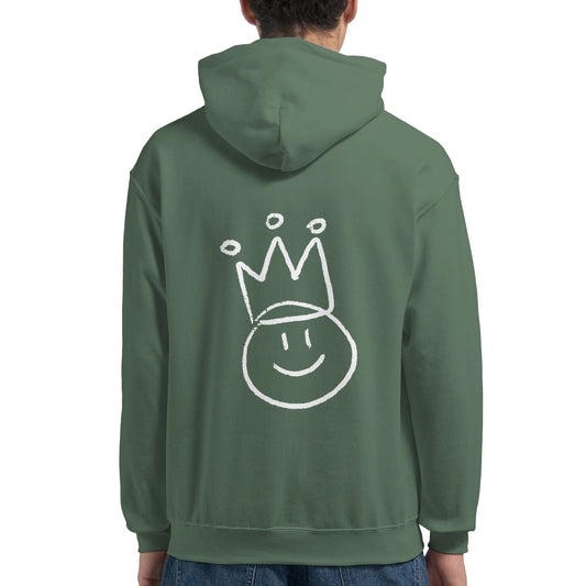 Chalk Smily King | Hoodie Unisex - Tshirt-Fabriek.nl