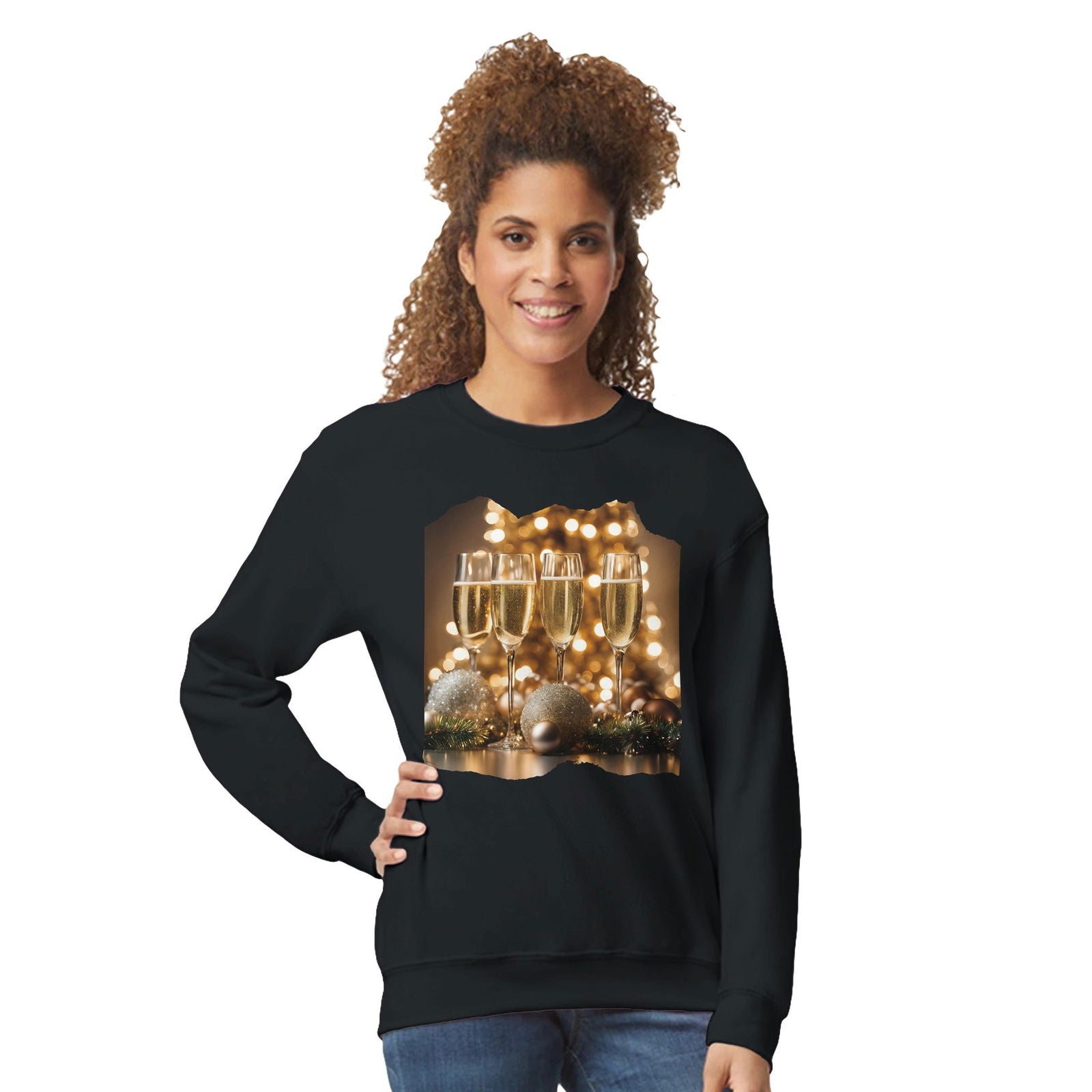 Champagne Christmas | Kerst Trui Unisex - Tshirt-Fabriek.nl