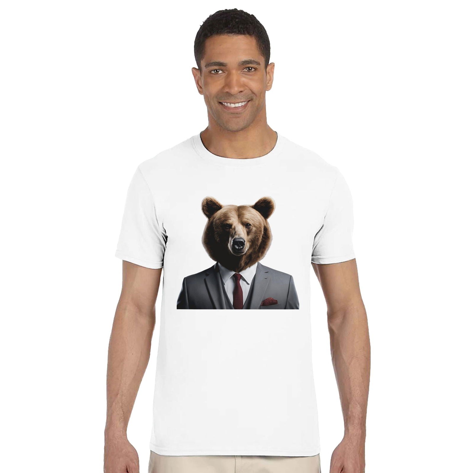 Dandy Animal Bear | T-shirt Unisex - Tshirt-Fabriek.nl