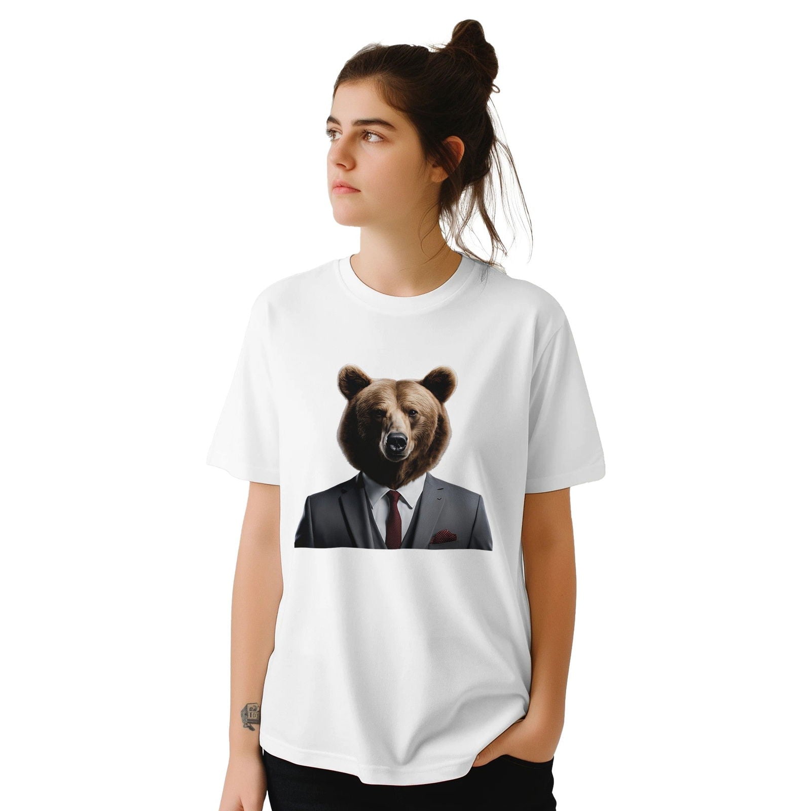 Dandy Animal Bear | T-shirt Unisex - Tshirt-Fabriek.nl