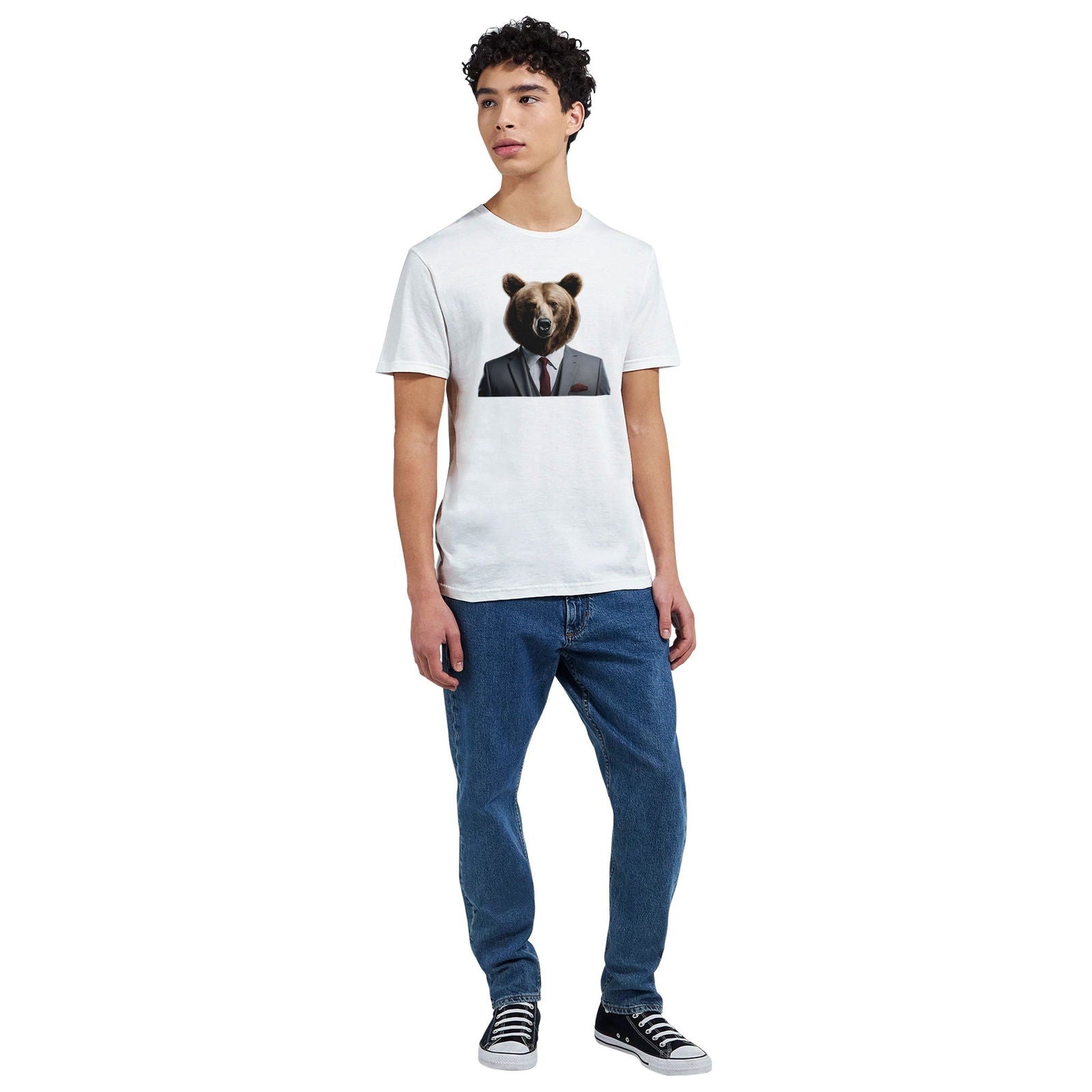 Dandy Animal Bear | T-shirt Unisex - Tshirt-Fabriek.nl