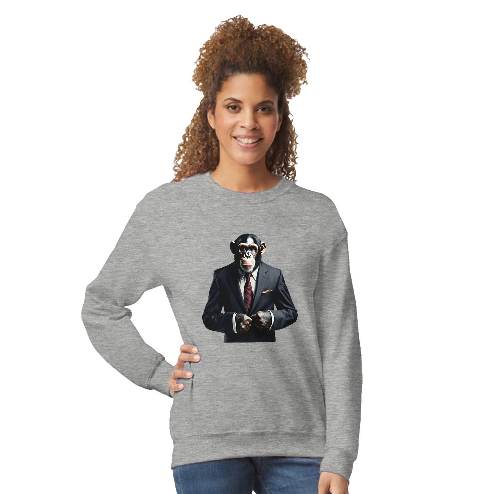 Dandy Animal Chimpanzee | Trui Unisex - Tshirt-Fabriek.nl