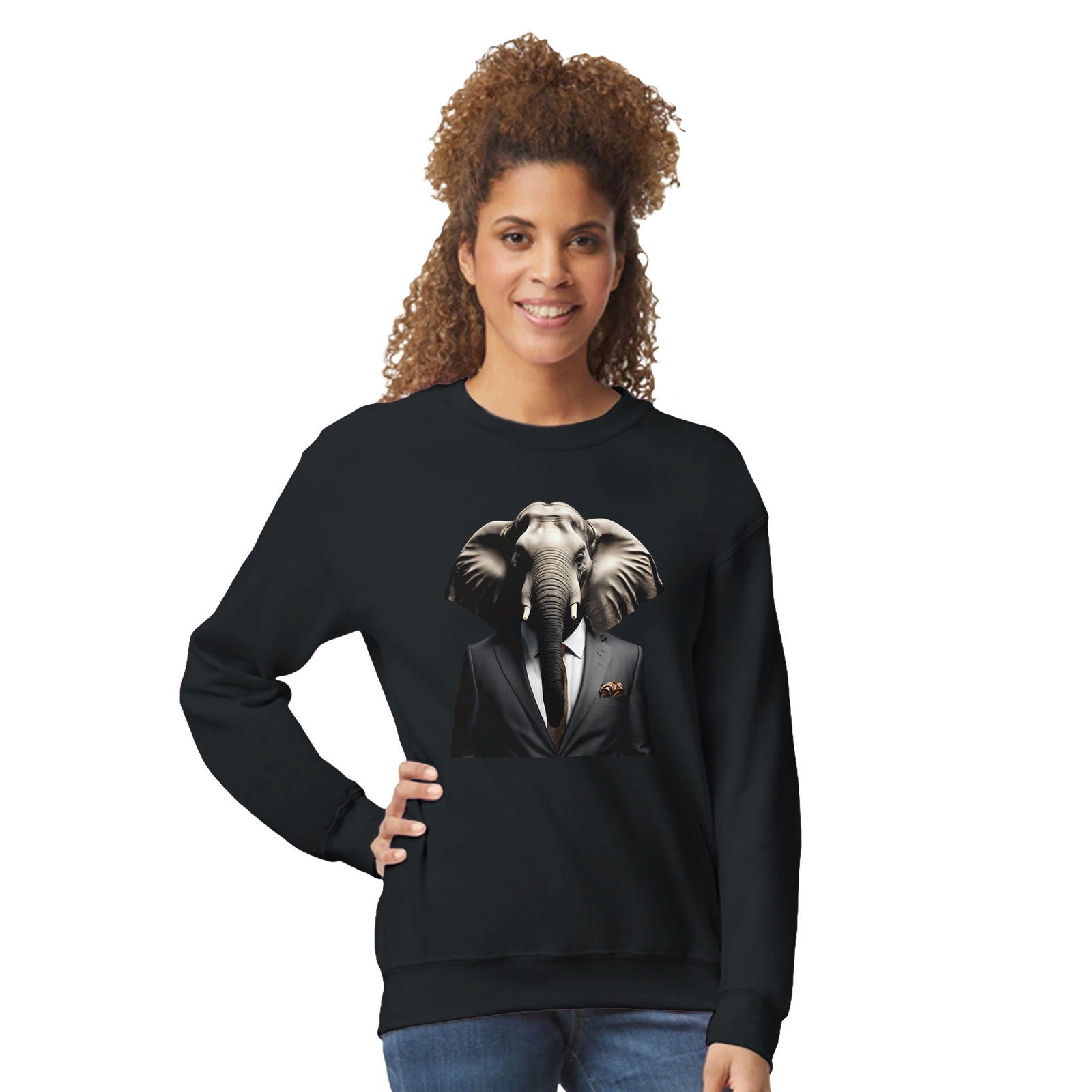 Dandy Animal Elephant | Trui Unisex - Tshirt-Fabriek.nl