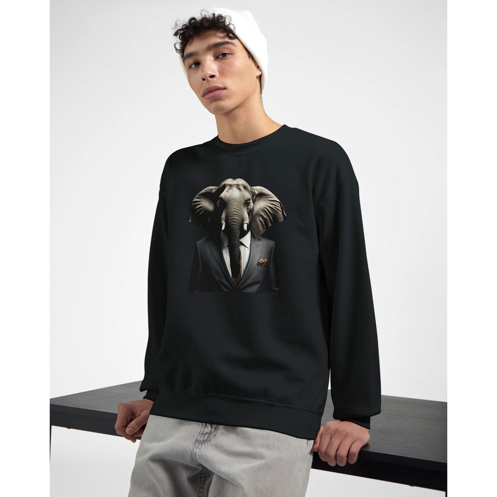 Dandy Animal Elephant | Trui Unisex - Tshirt-Fabriek.nl