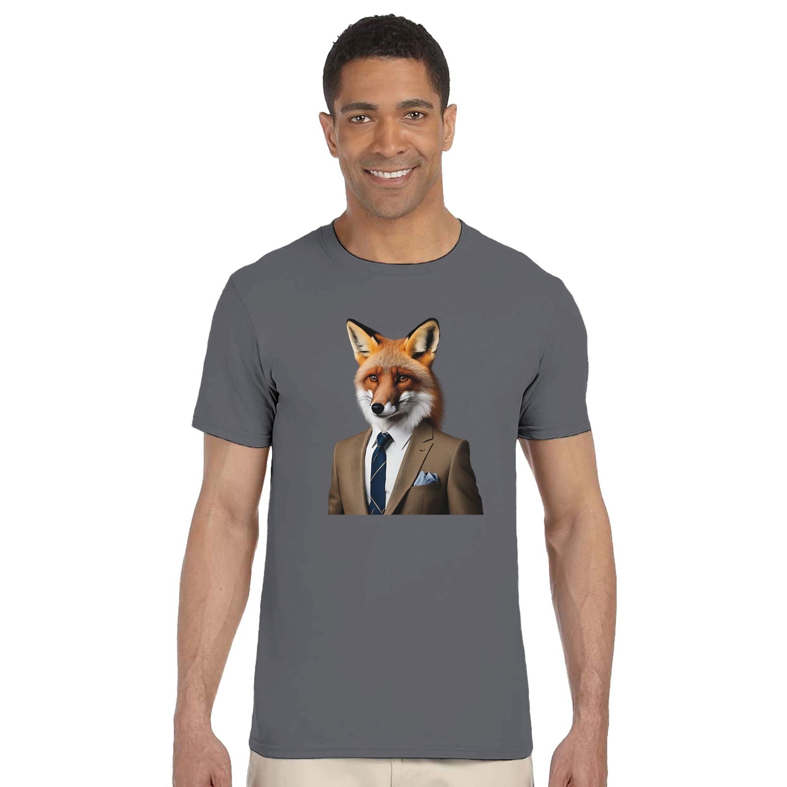 Dandy Animal Fox | T-shirt Unisex - Tshirt-Fabriek.nl