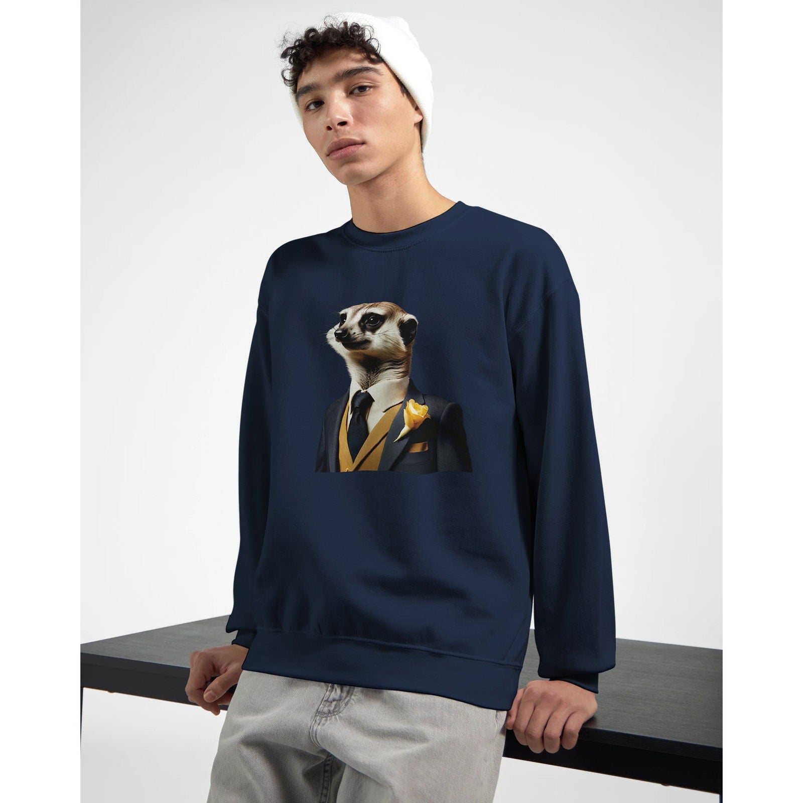 Dandy Animal Meerkat | Trui Unisex - Tshirt-Fabriek.nl