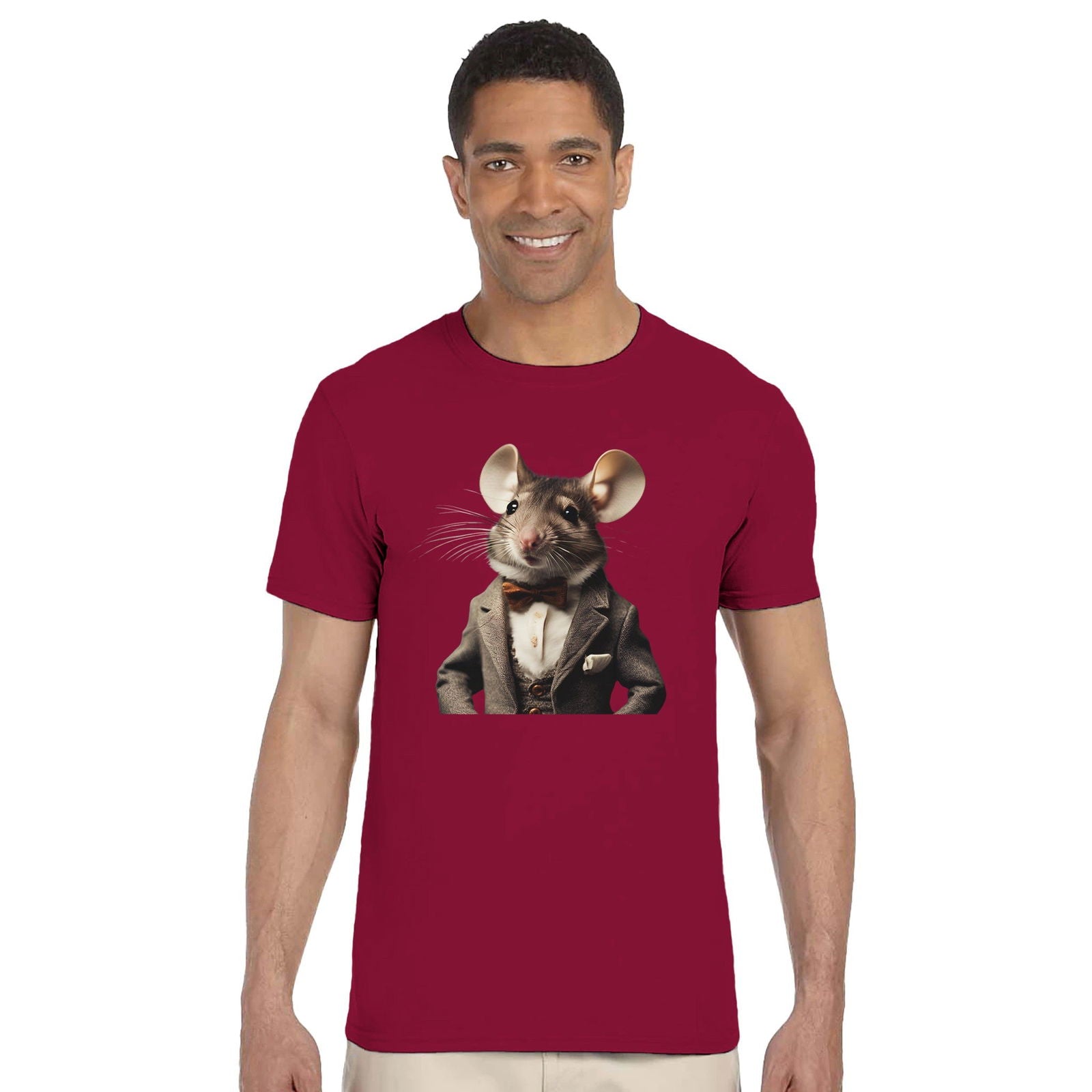 Dandy Animal Mouse | T-shirt Unisex - Tshirt-Fabriek.nl