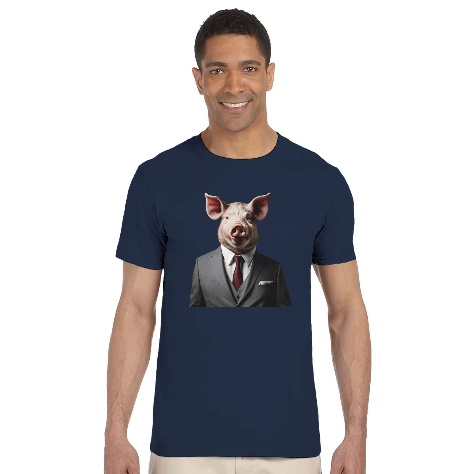 Dandy Animal Pig | T-shirt Unisex - Tshirt-Fabriek.nl