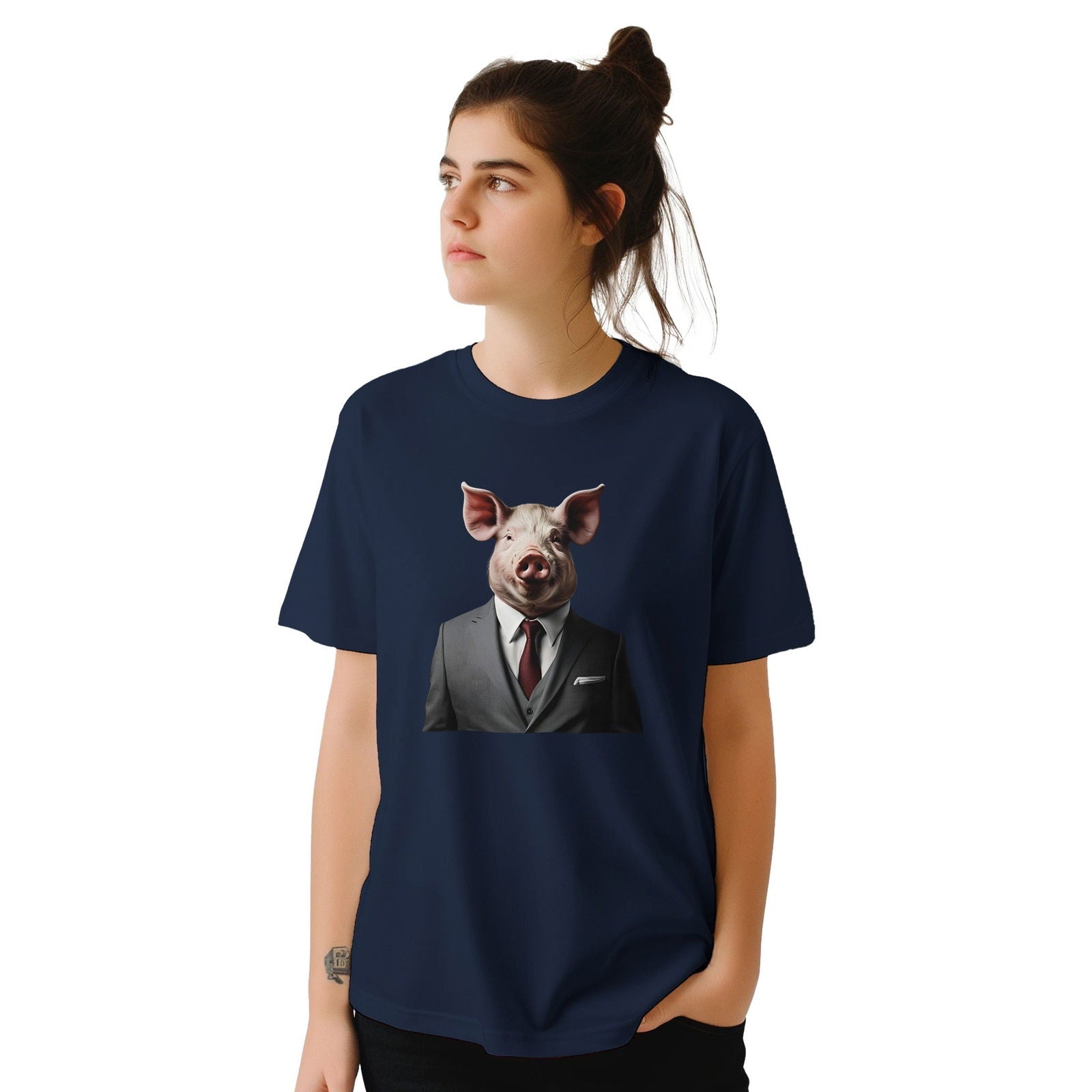 Dandy Animal Pig | T-shirt Unisex - Tshirt-Fabriek.nl