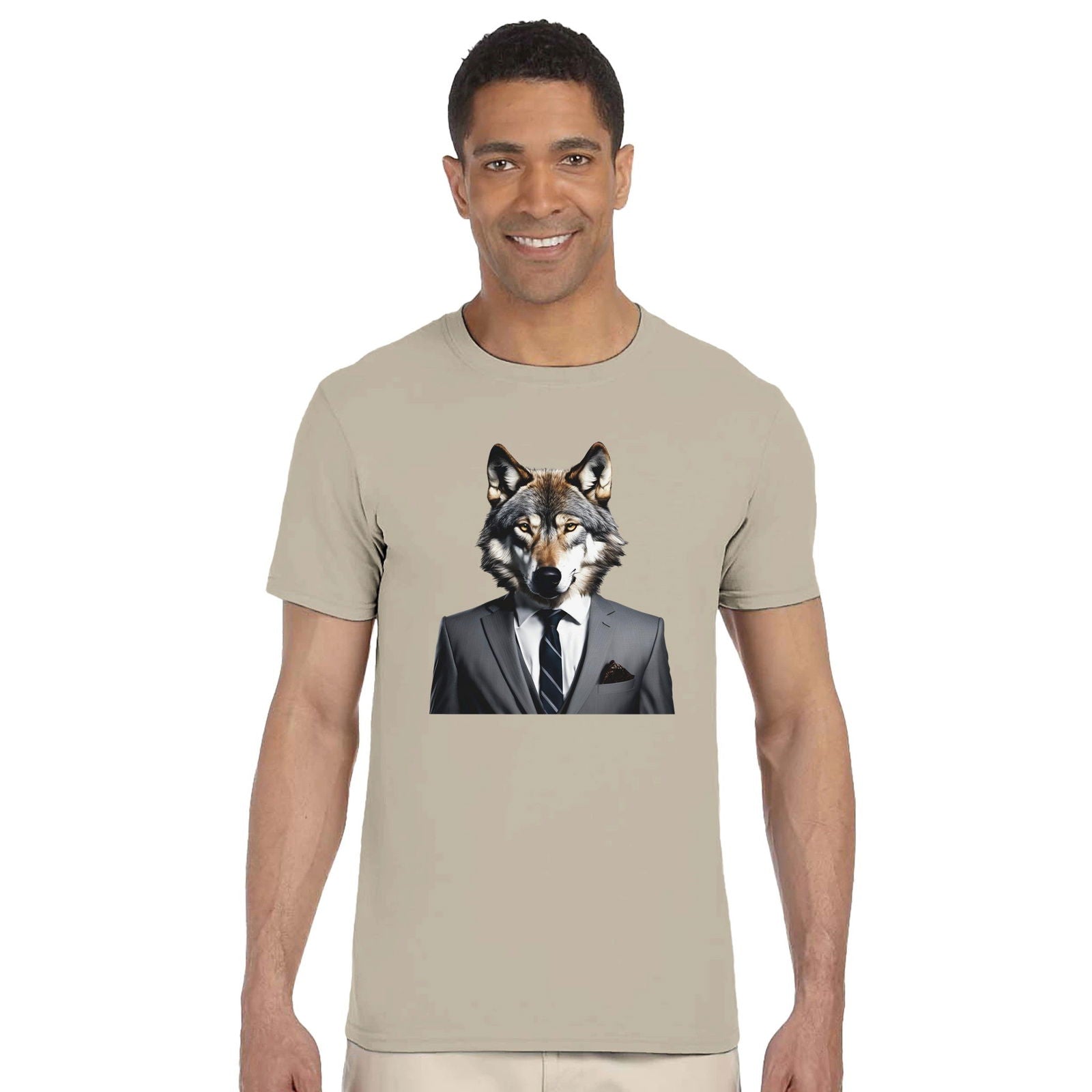 Dandy Animal Wolf | T-shirt Unisex - Tshirt-Fabriek.nl