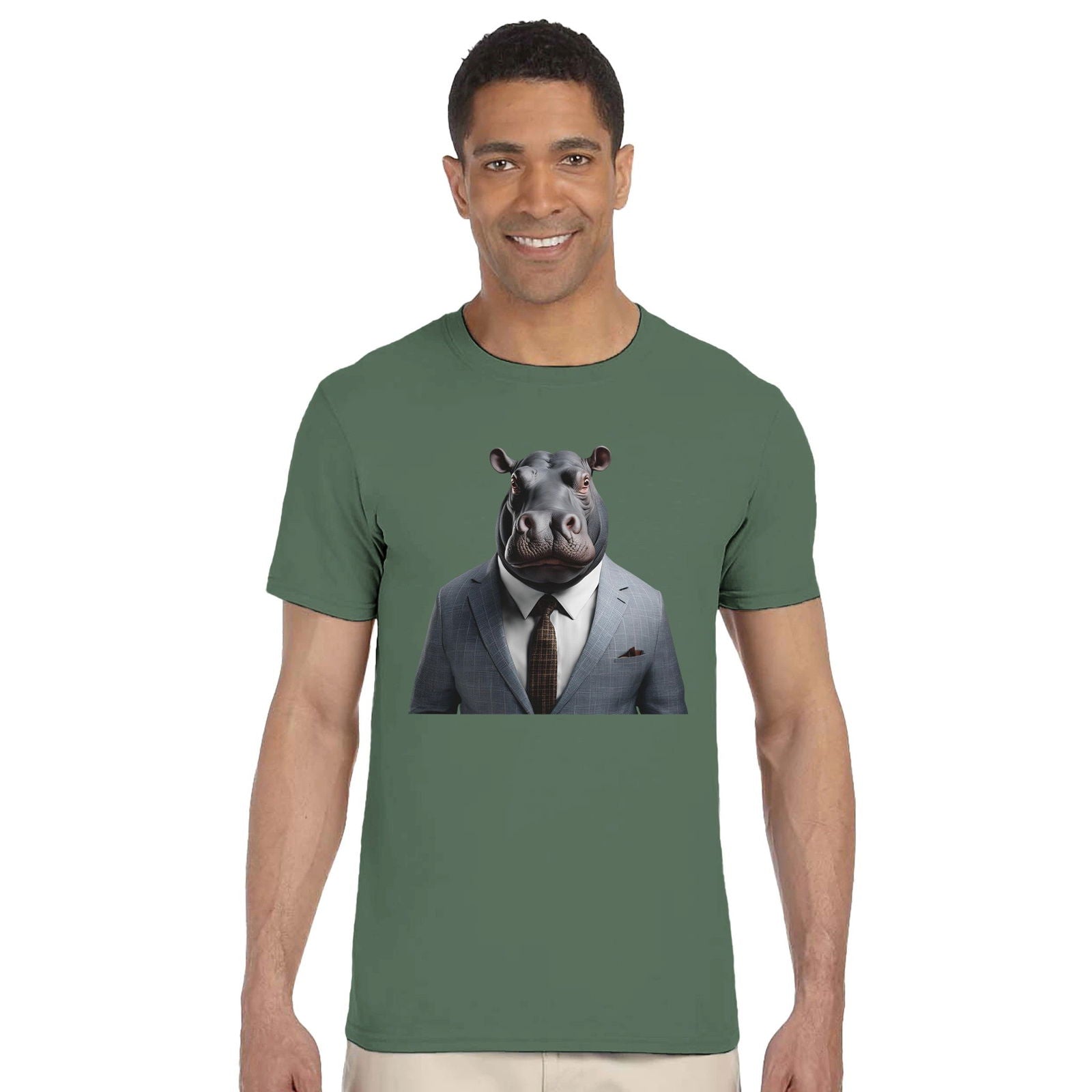 Dandy Animal hippopotamus | T-shirt Unisex - Tshirt-Fabriek.nl