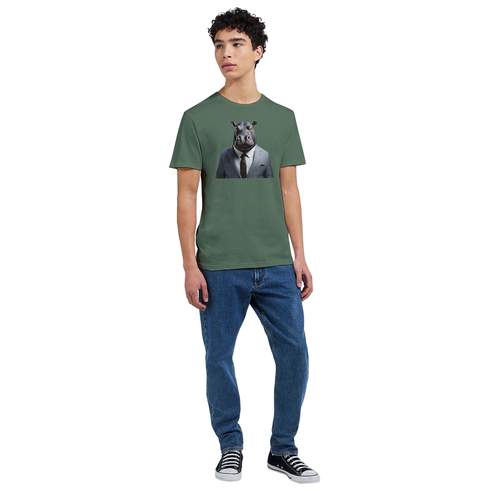 Dandy Animal hippopotamus | T-shirt Unisex - Tshirt-Fabriek.nl