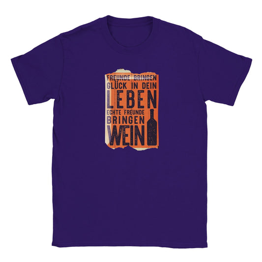 Echte freunden bringen Wein | T-shirt Unisex - Tshirt-Fabriek.nl