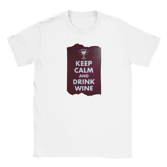 Keep calm & drink Wine | T-shirt Unisex - Tshirt-Fabriek.nl