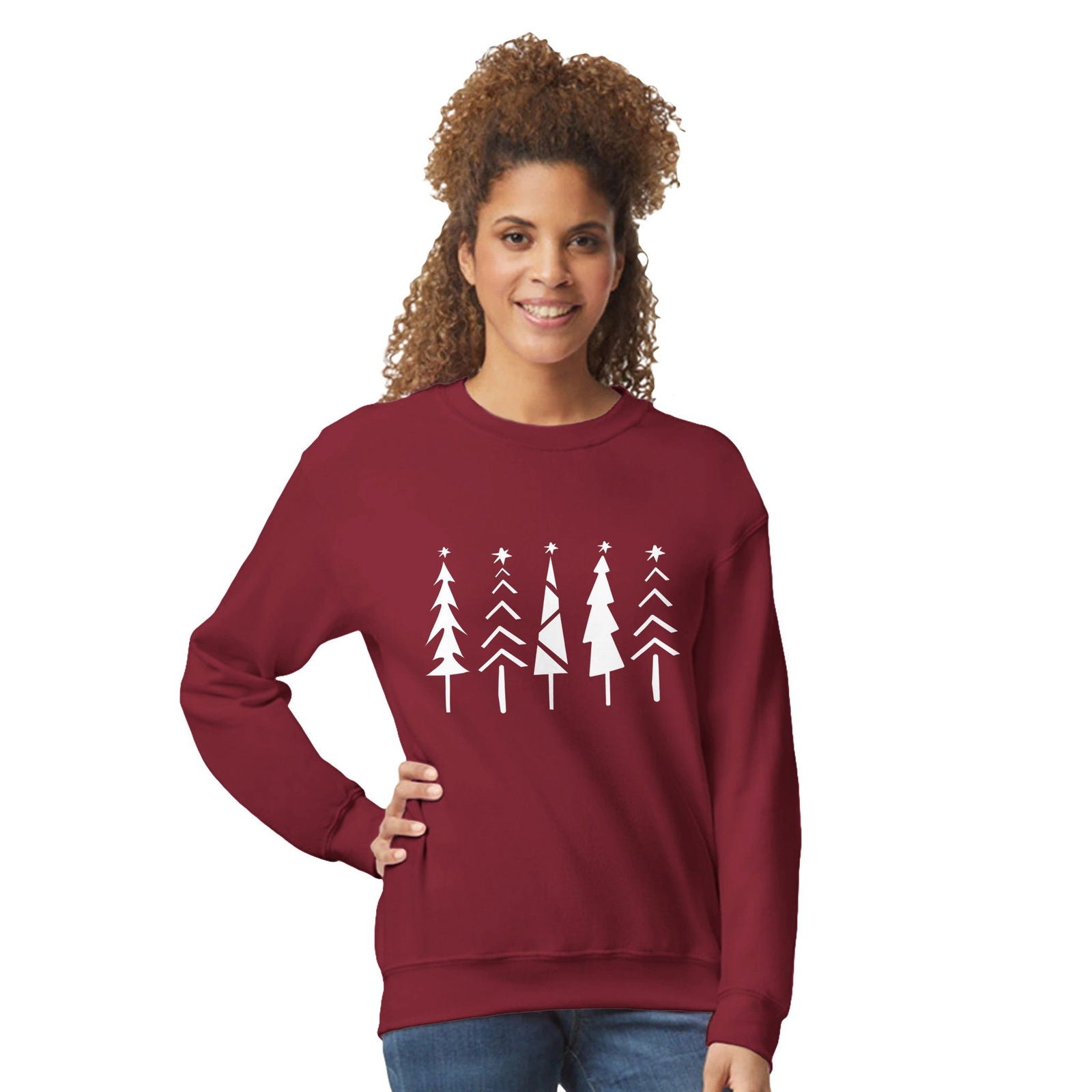 Kersttrui Trees | Trui Unisex - Tshirt-Fabriek.nl