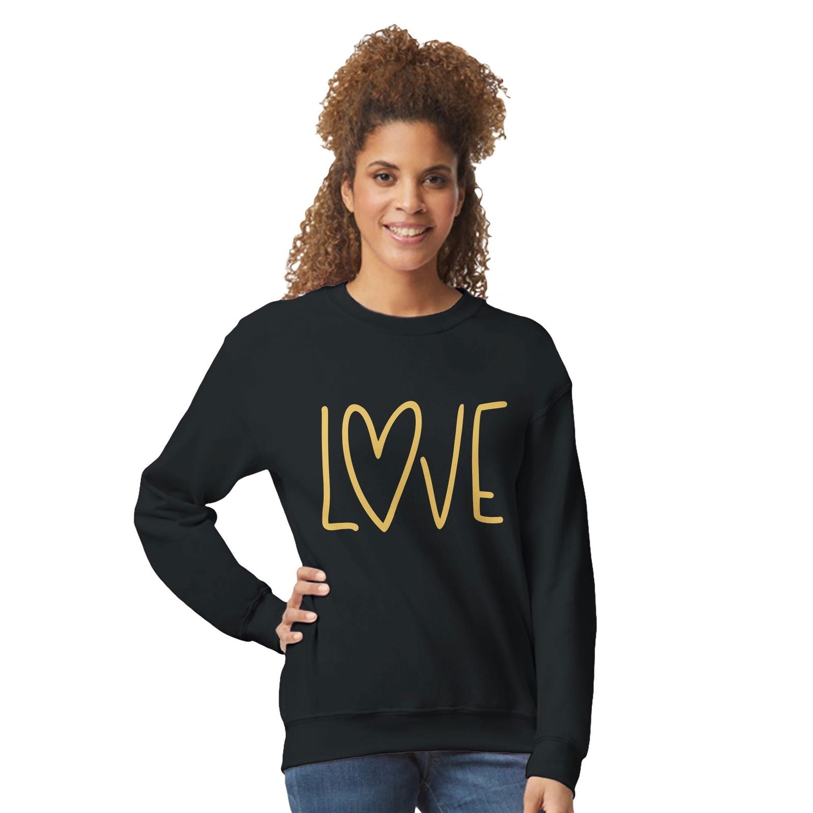 Love gold | Trui Unisex - Tshirt-Fabriek.nl