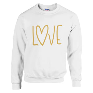 Love gold | Trui Unisex - Tshirt-Fabriek.nl