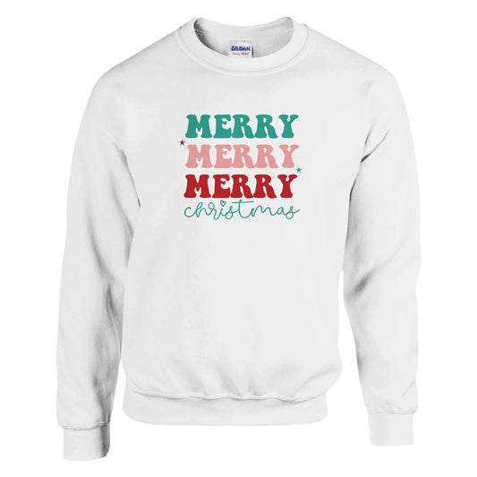 Merry Merry Merry Christmas | Trui Unisex - Tshirt-Fabriek.nl