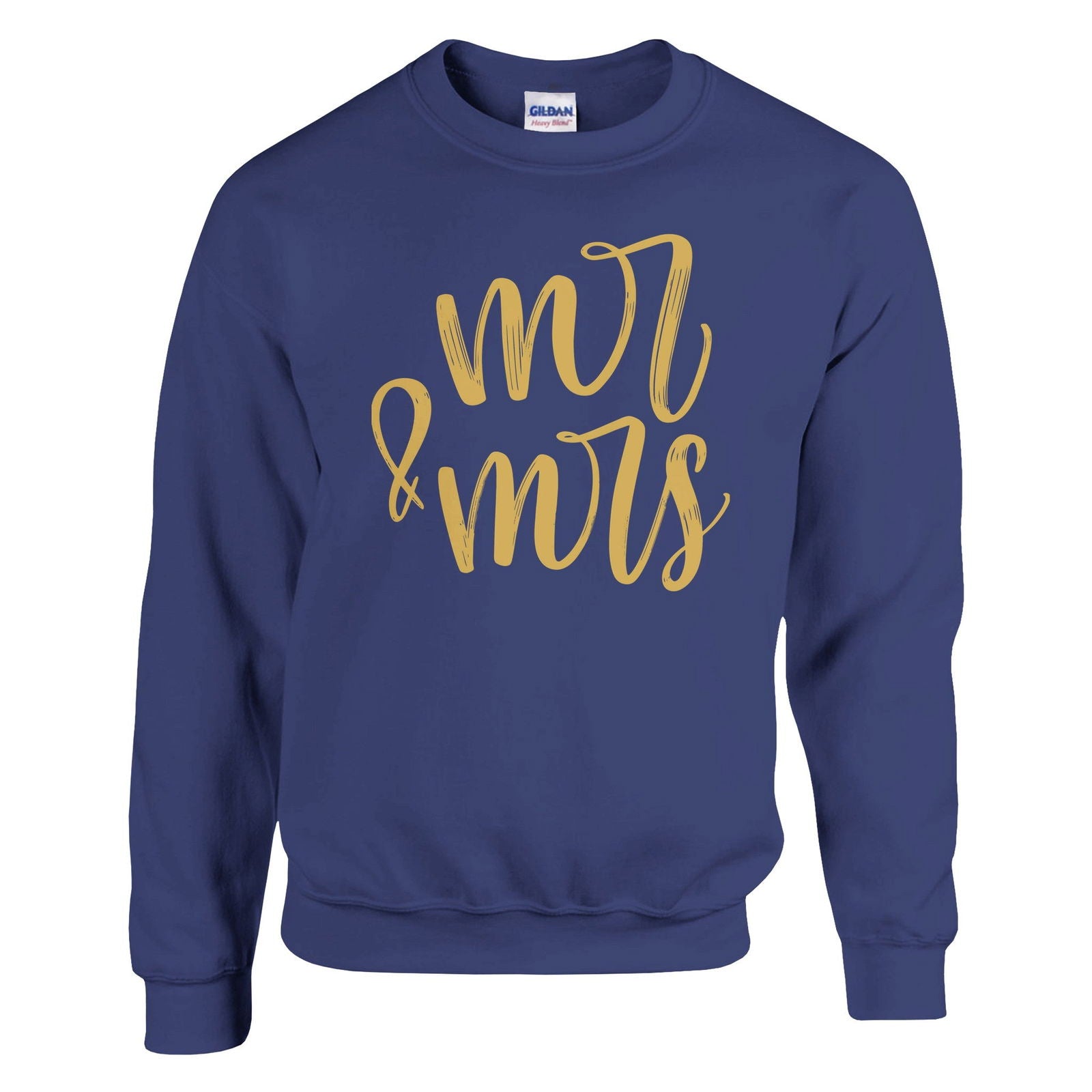 Mr & Mrs gold | Trui Unisex - Tshirt-Fabriek.nl