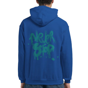 Never Stop | Hoodie Unisex - Tshirt-Fabriek.nl