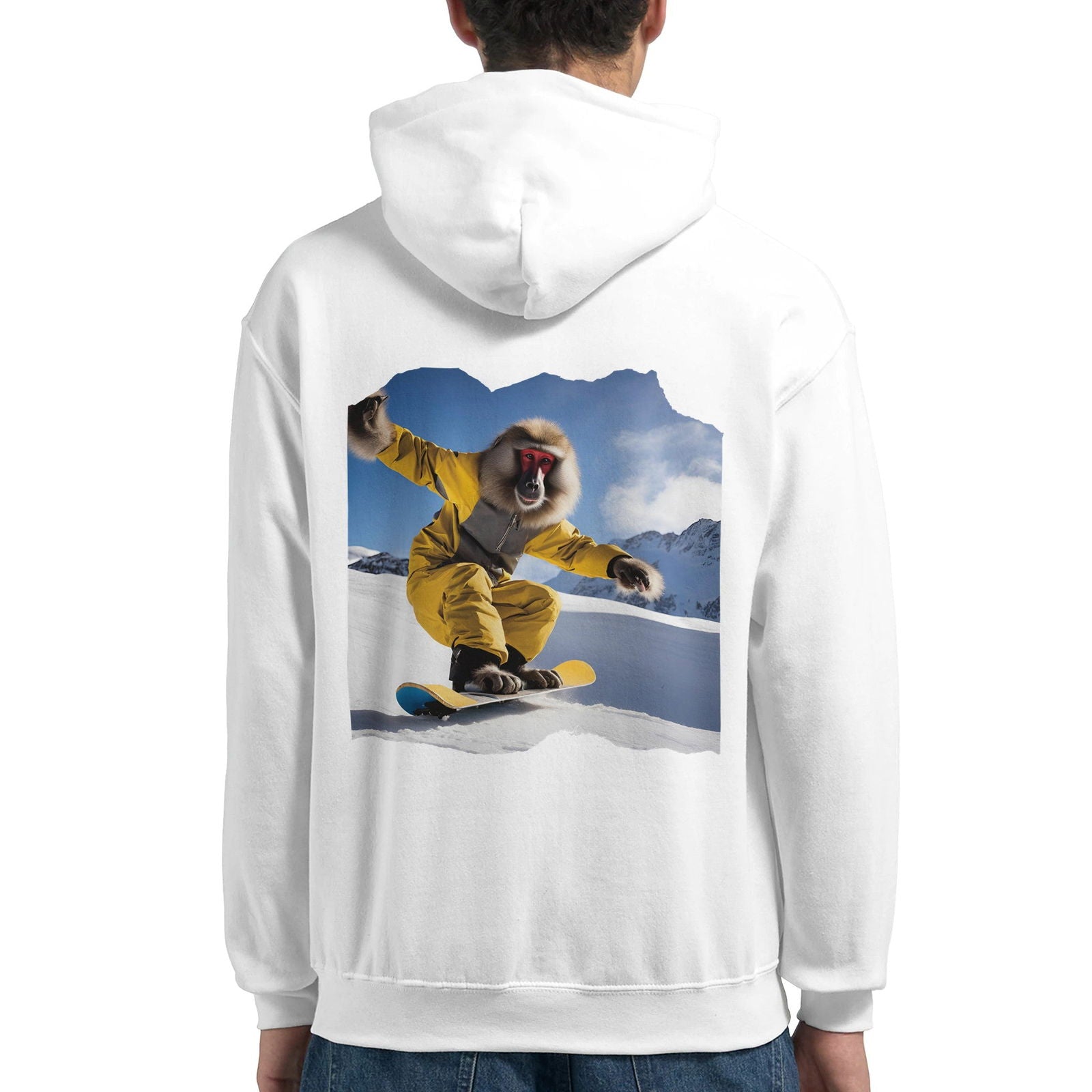 Powder Play Baboon | Hoodie Unisex - Tshirt-Fabriek.nl