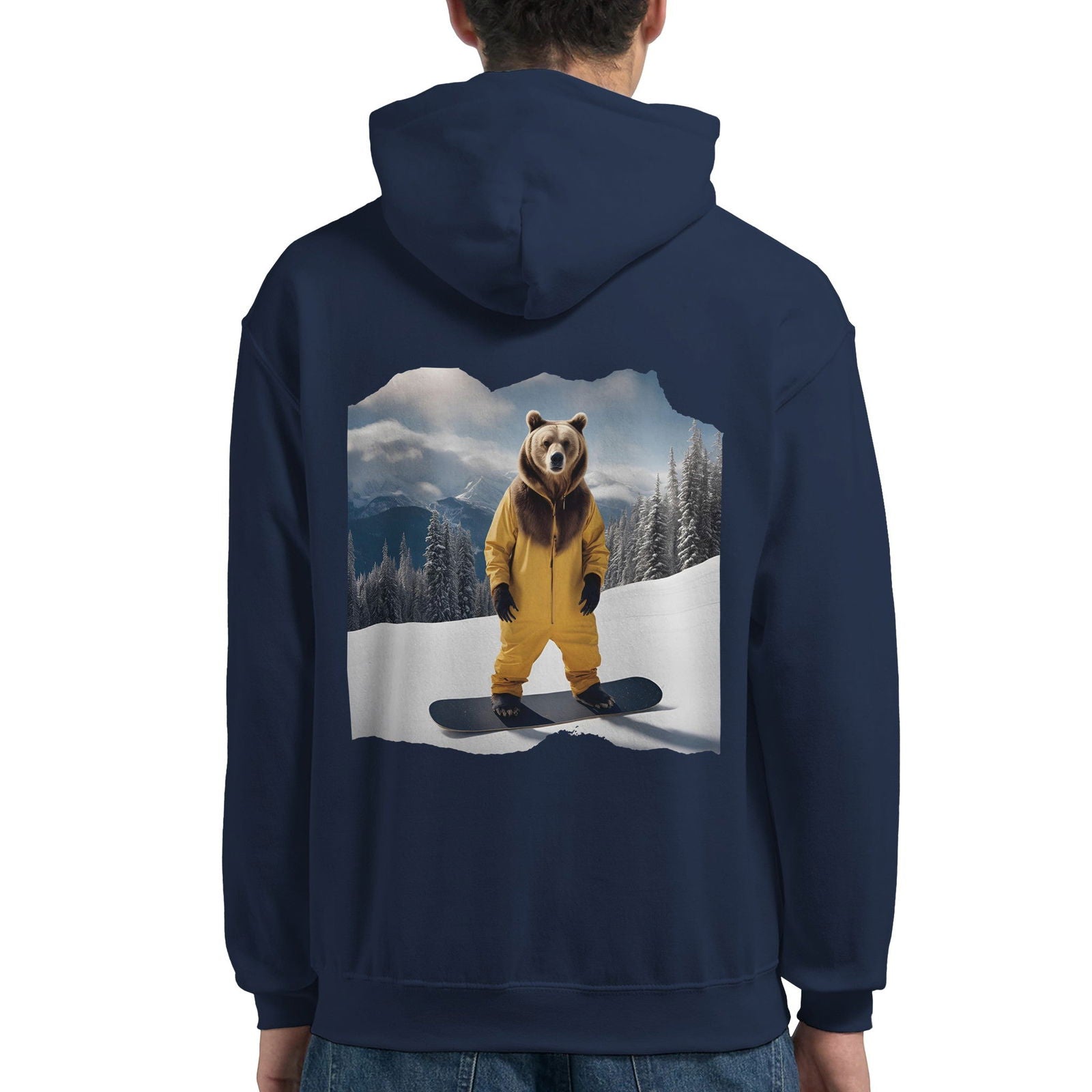 Powder Play Bear | Hoodie Unisex - Tshirt-Fabriek.nl