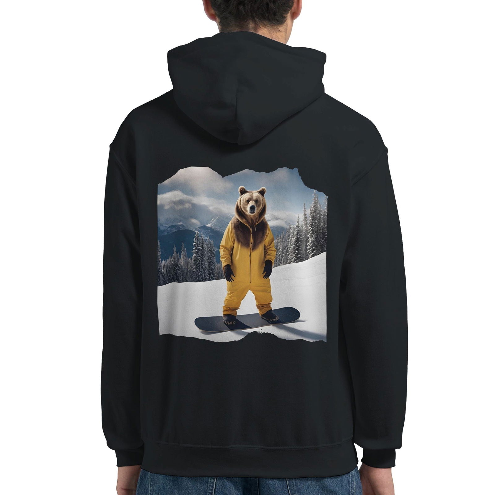 Powder Play Bear | Hoodie Unisex - Tshirt-Fabriek.nl