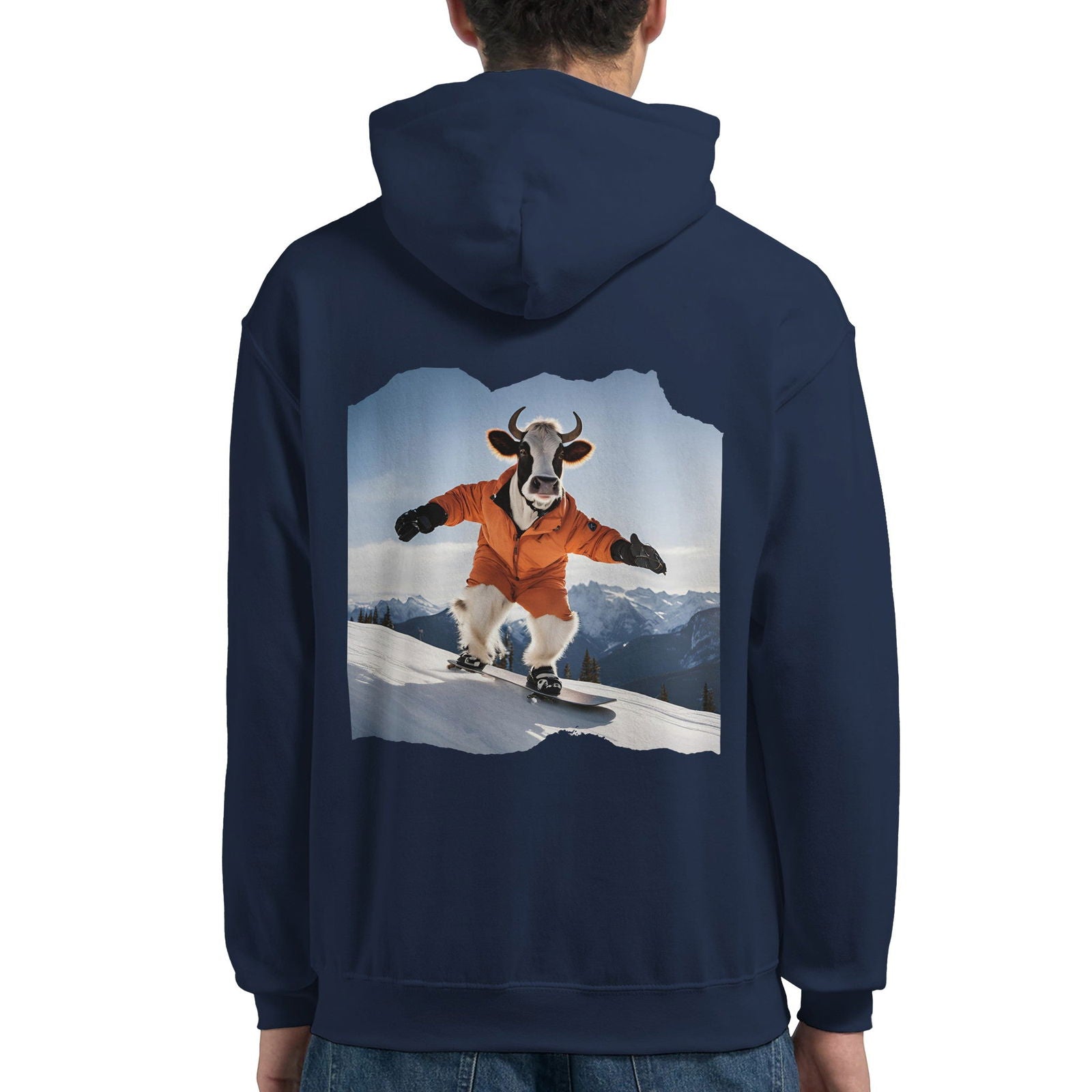 Powder Play Cow | Hoodie Unisex - Tshirt-Fabriek.nl