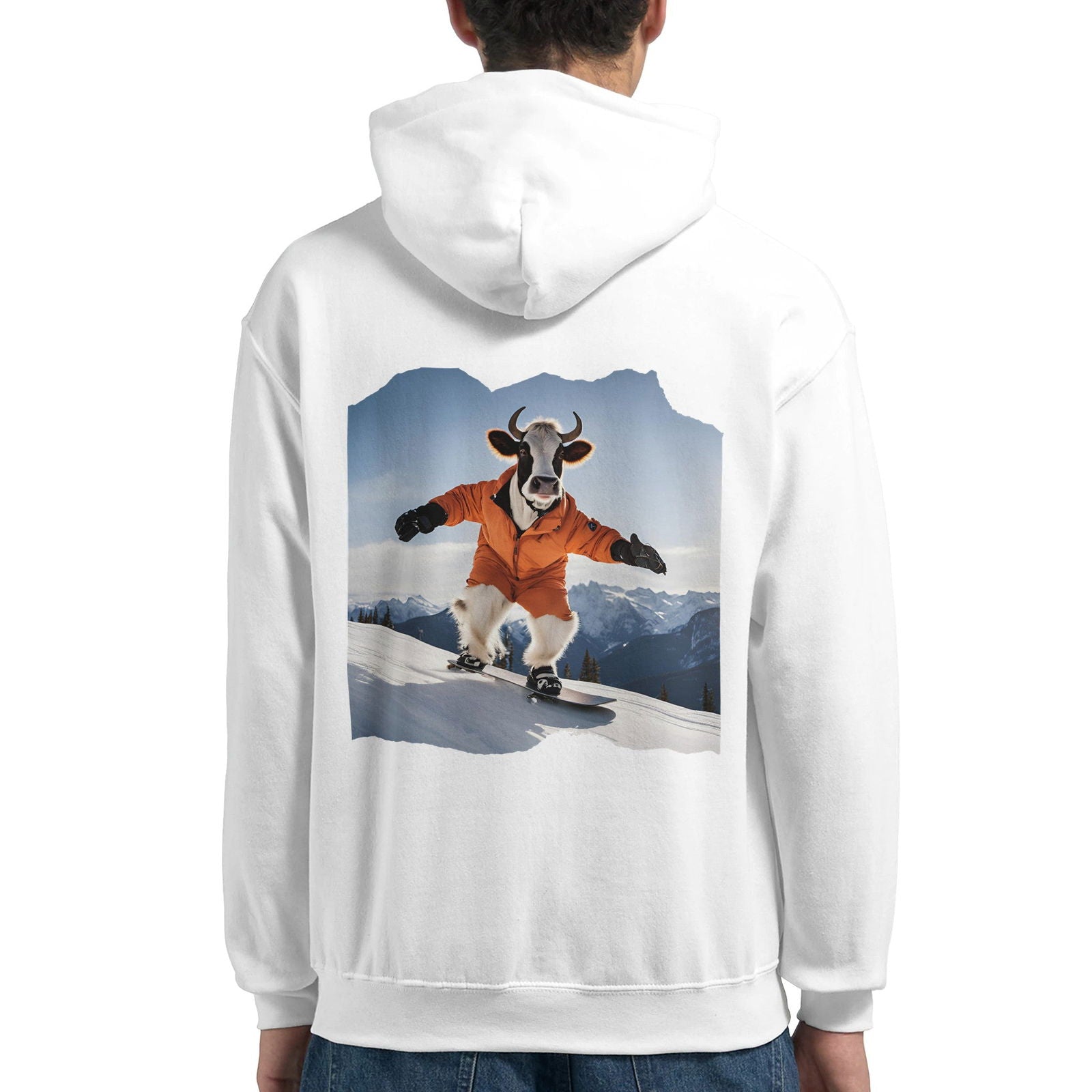 Powder Play Cow | Hoodie Unisex - Tshirt-Fabriek.nl