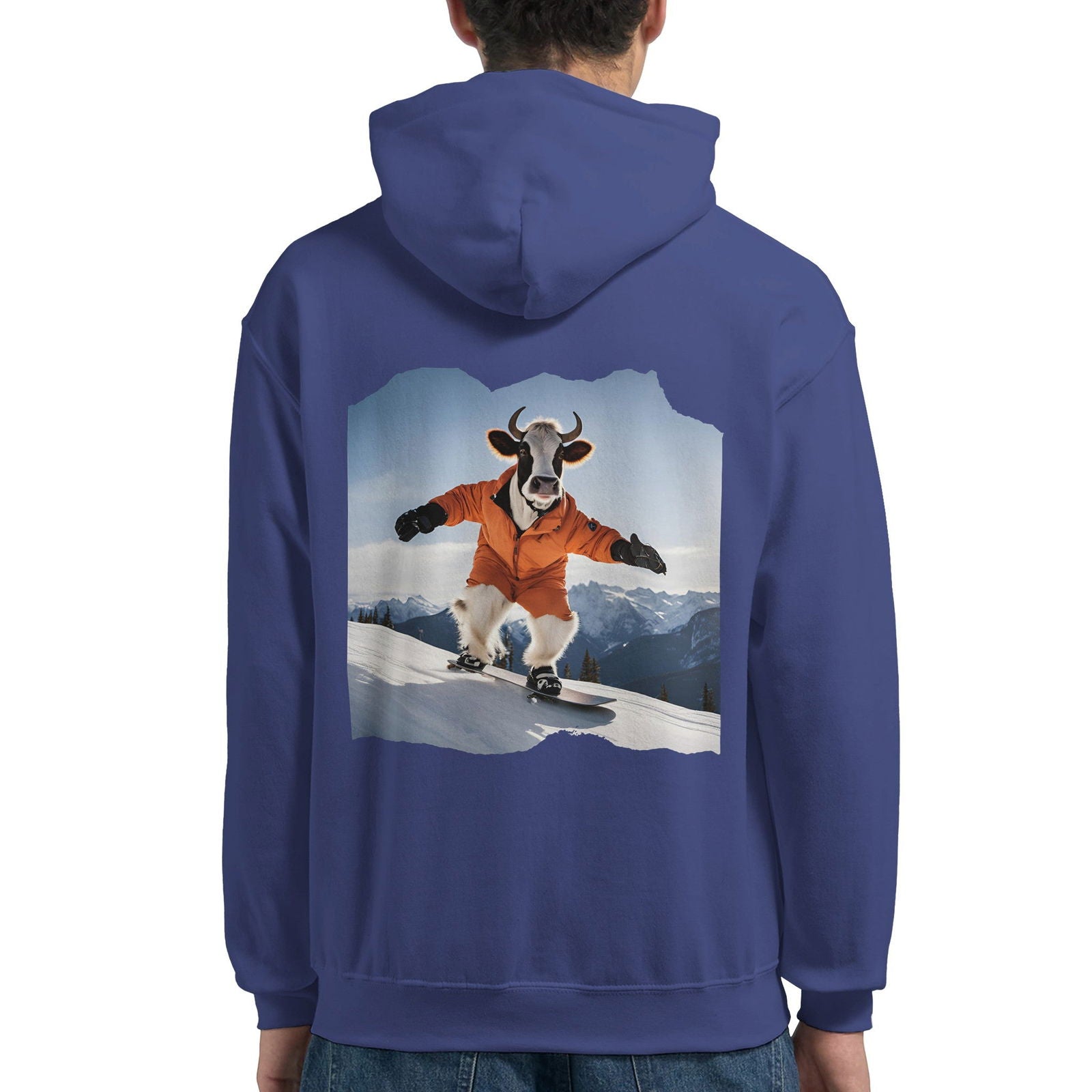 Powder Play Cow | Hoodie Unisex - Tshirt-Fabriek.nl