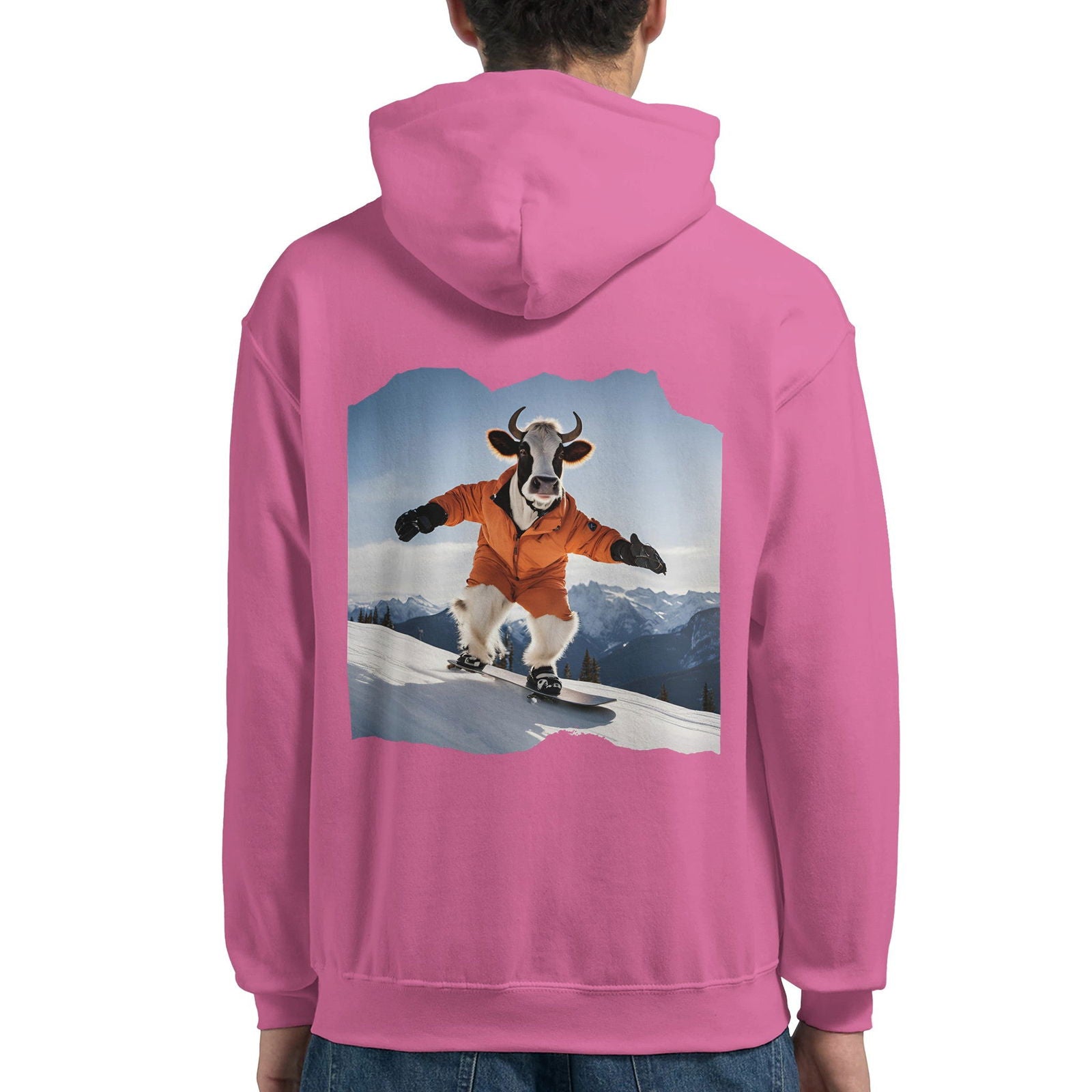 Powder Play Cow | Hoodie Unisex - Tshirt-Fabriek.nl