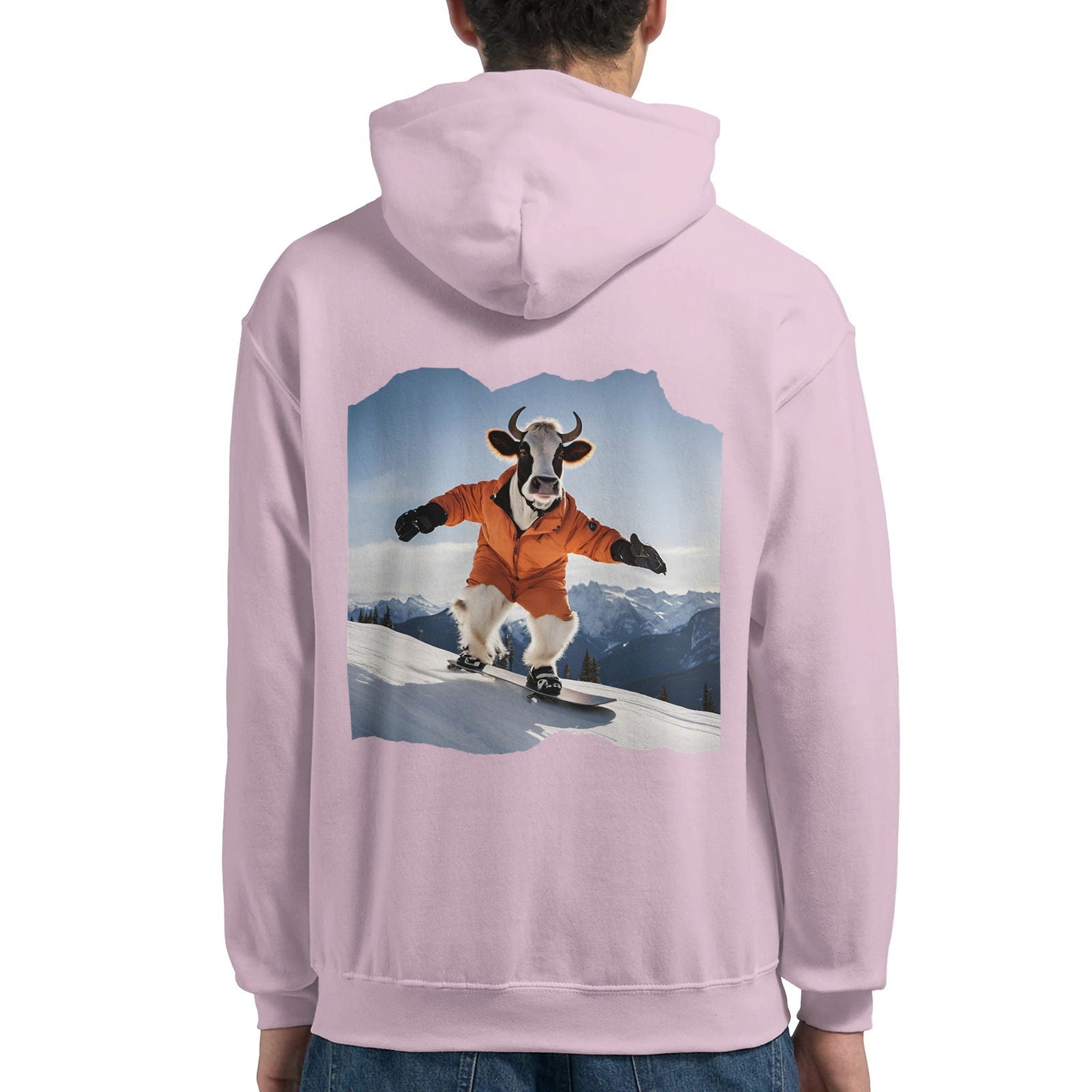 Powder Play Cow | Hoodie Unisex - Tshirt-Fabriek.nl