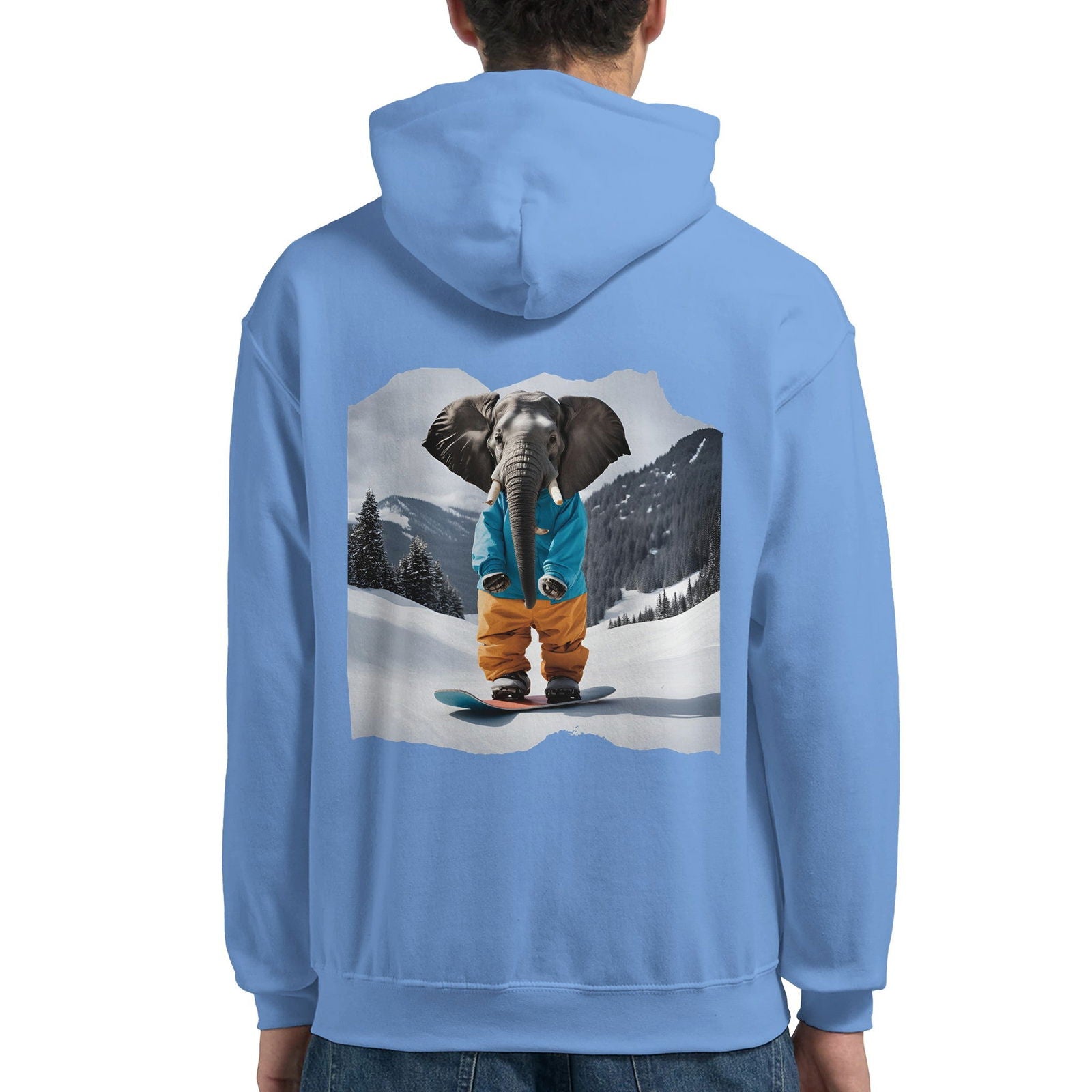 Powder Play Elephant | Hoodie Unisex - Tshirt-Fabriek.nl