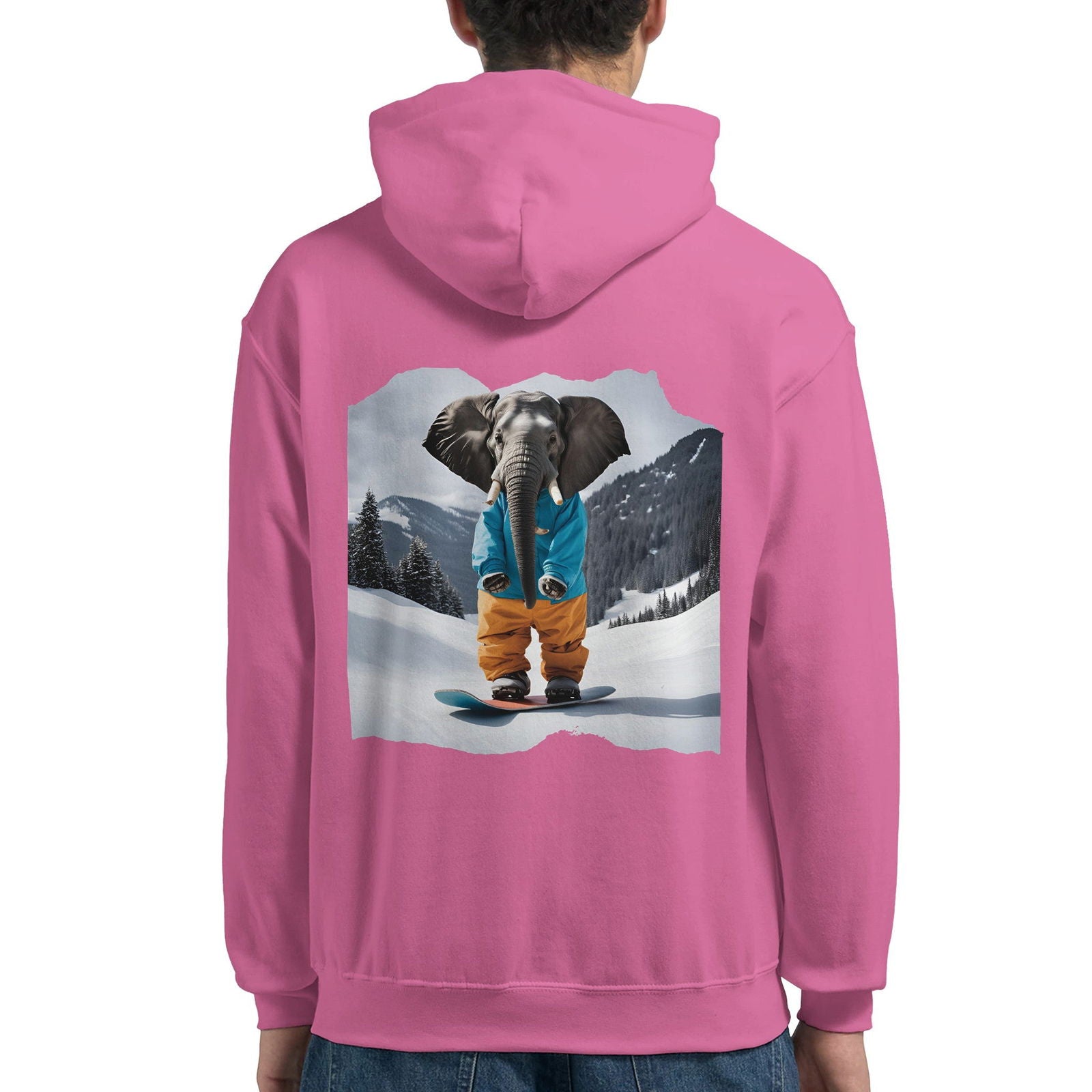 Powder Play Elephant | Hoodie Unisex - Tshirt-Fabriek.nl