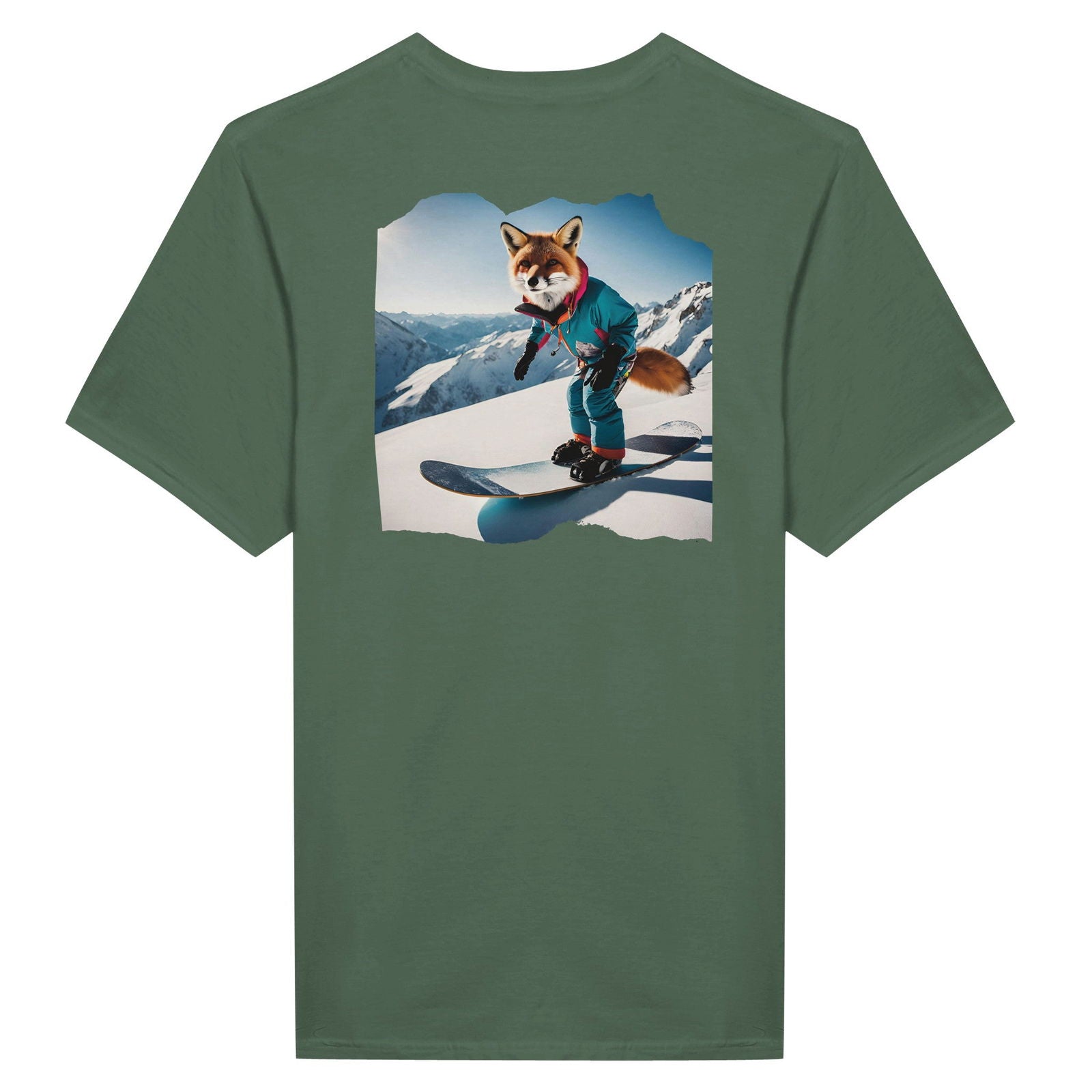 Powder Play Fox | T-Shirt Unisex - Tshirt-Fabriek.nl