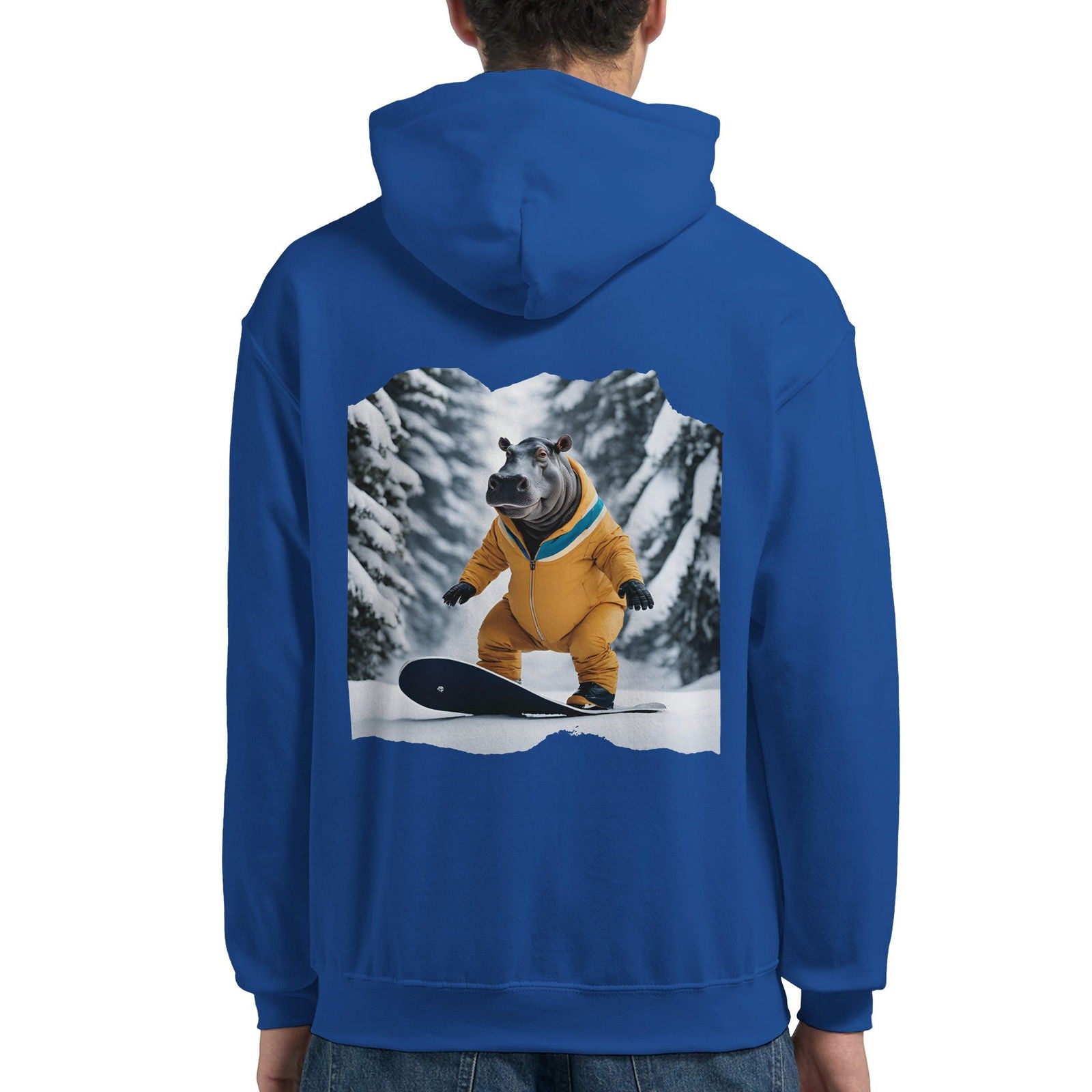 Powder Play Hippo | Hoodie Unisex - Tshirt-Fabriek.nl