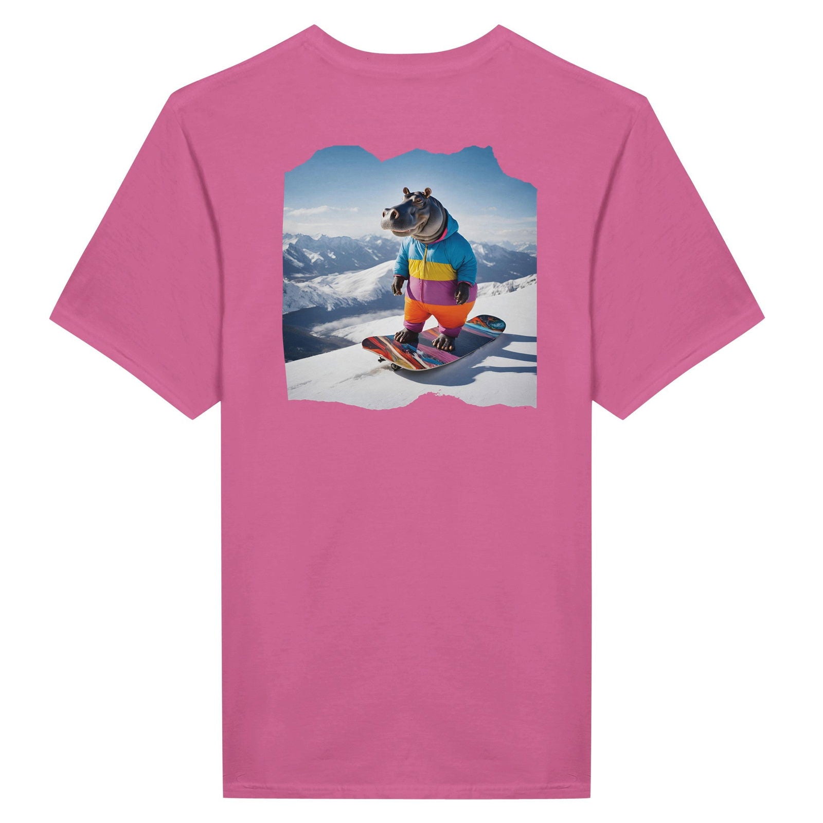 Powder Play Hippo | T-Shirt Unisex - Tshirt-Fabriek.nl