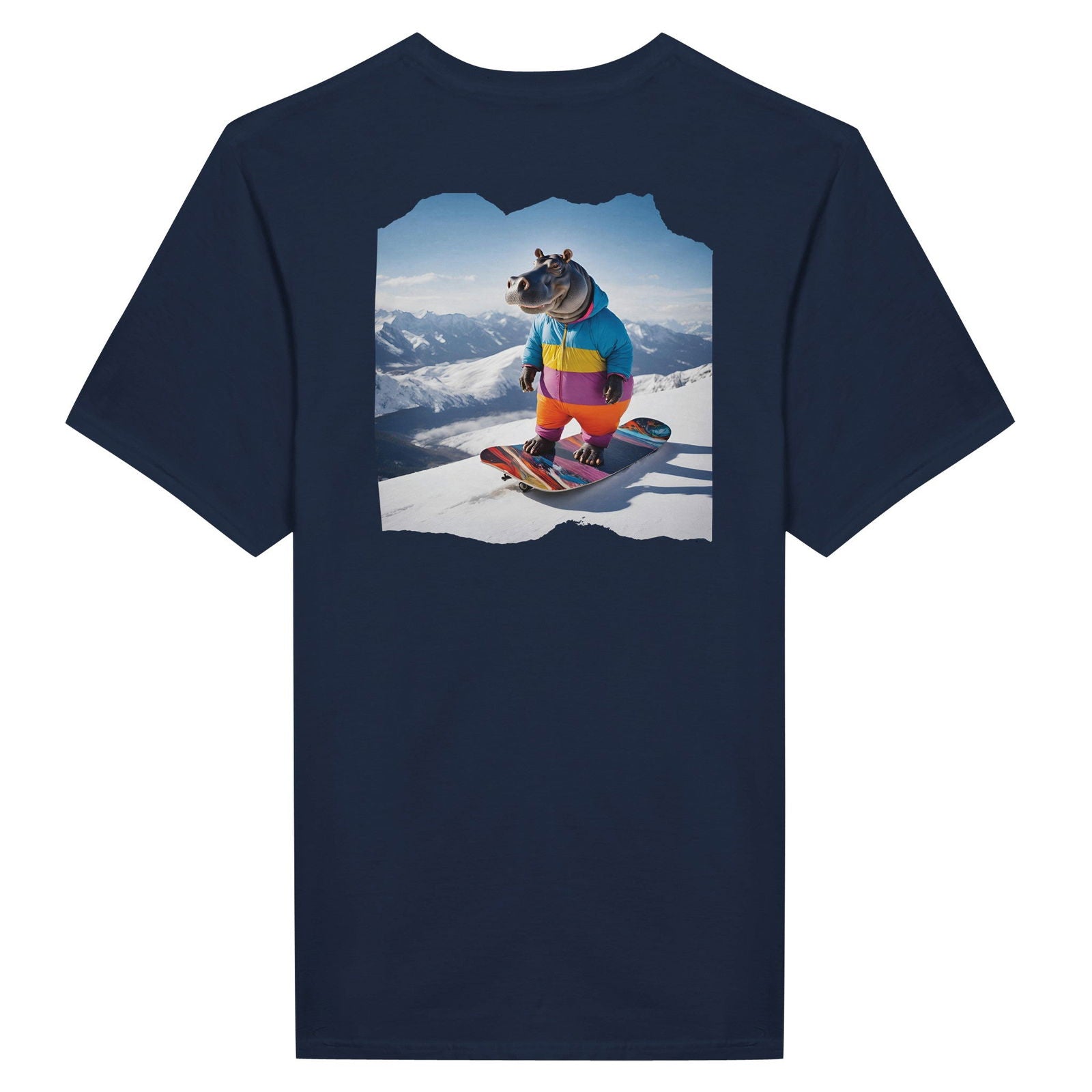 Powder Play Hippo | T-Shirt Unisex - Tshirt-Fabriek.nl