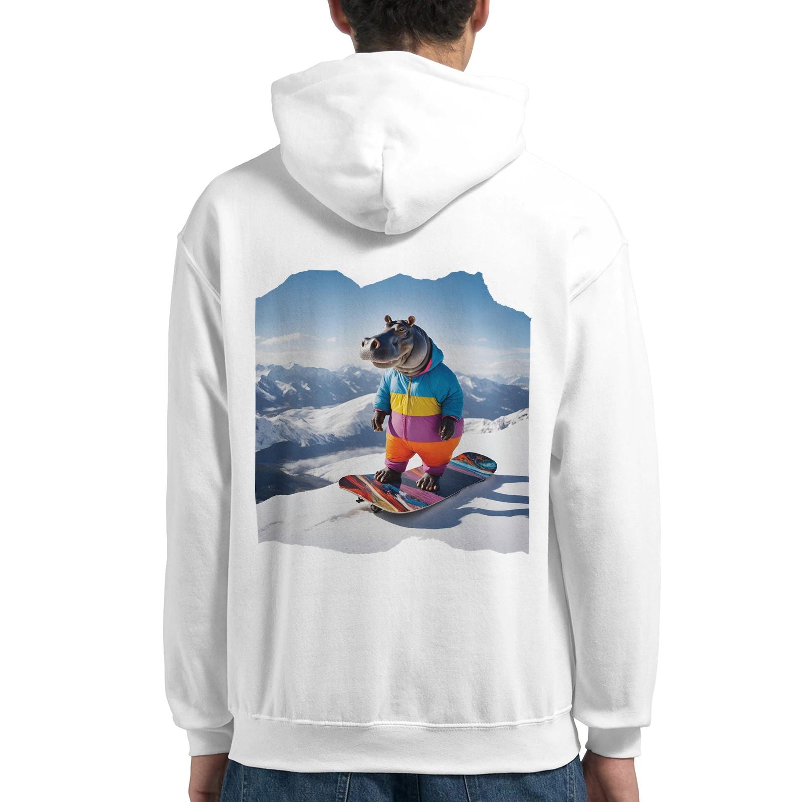 Powder Play Hippopotamus | Hoodie Unisex - Tshirt-Fabriek.nl