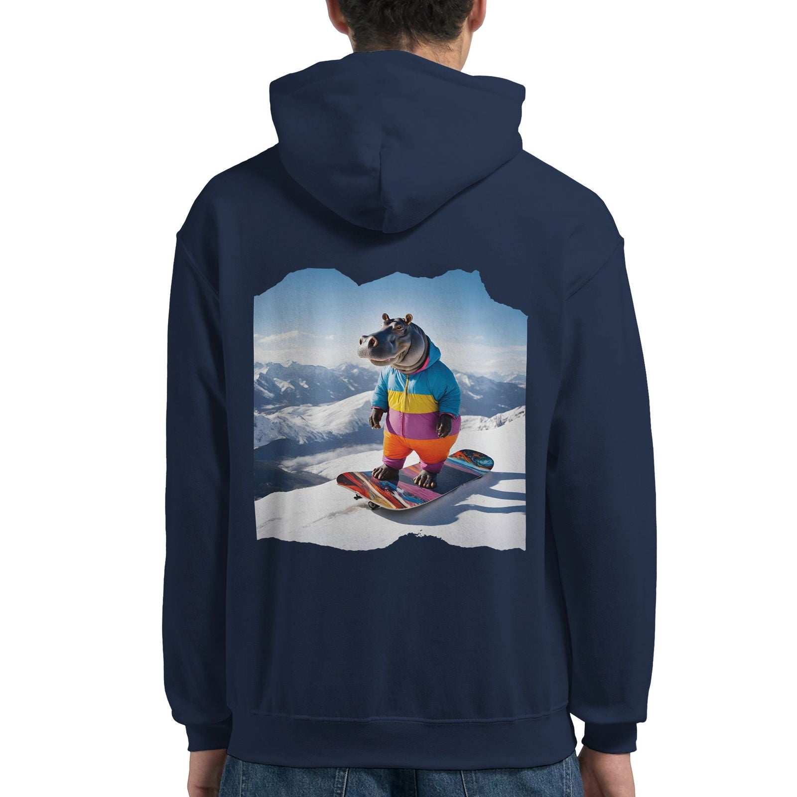 Powder Play Hippopotamus | Hoodie Unisex - Tshirt-Fabriek.nl