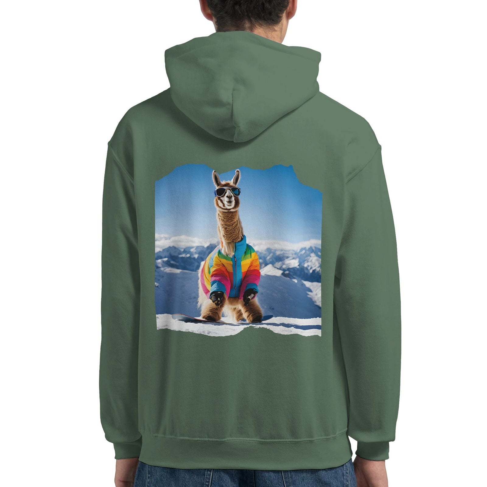 Powder Play Lama | Hoodie Unisex - Tshirt-Fabriek.nl