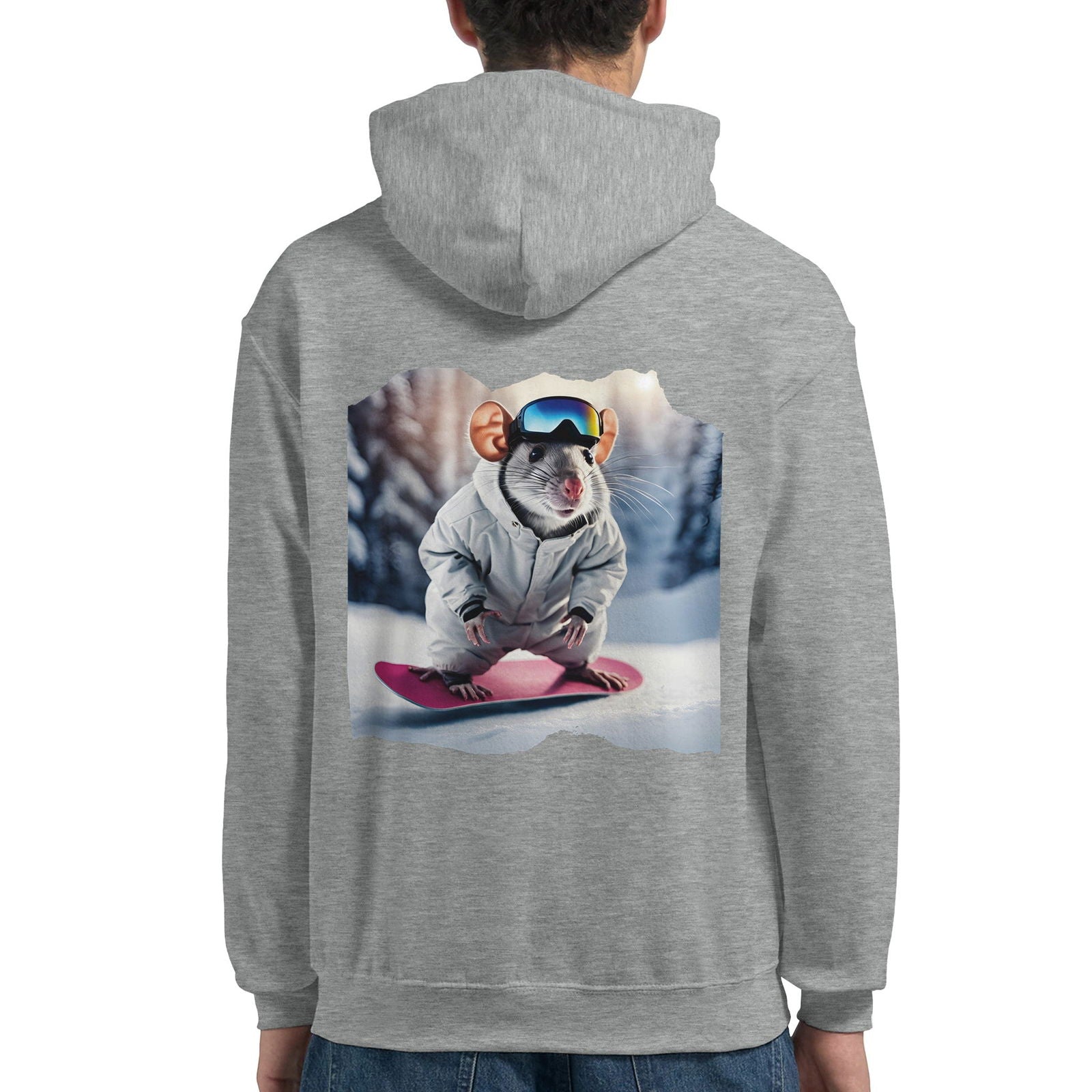 Powder Play Mouse | Hoodie Unisex - Tshirt-Fabriek.nl